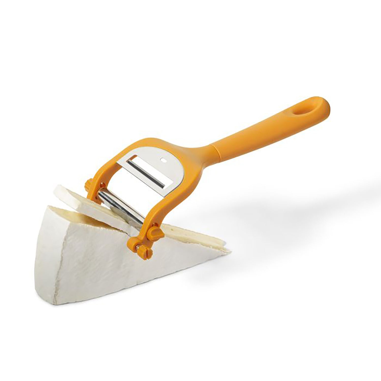 Starfrit – tranche-fromage réglable 2 en 1, assiette en acier inoxydable, lavable au lave-vaisselle, orange