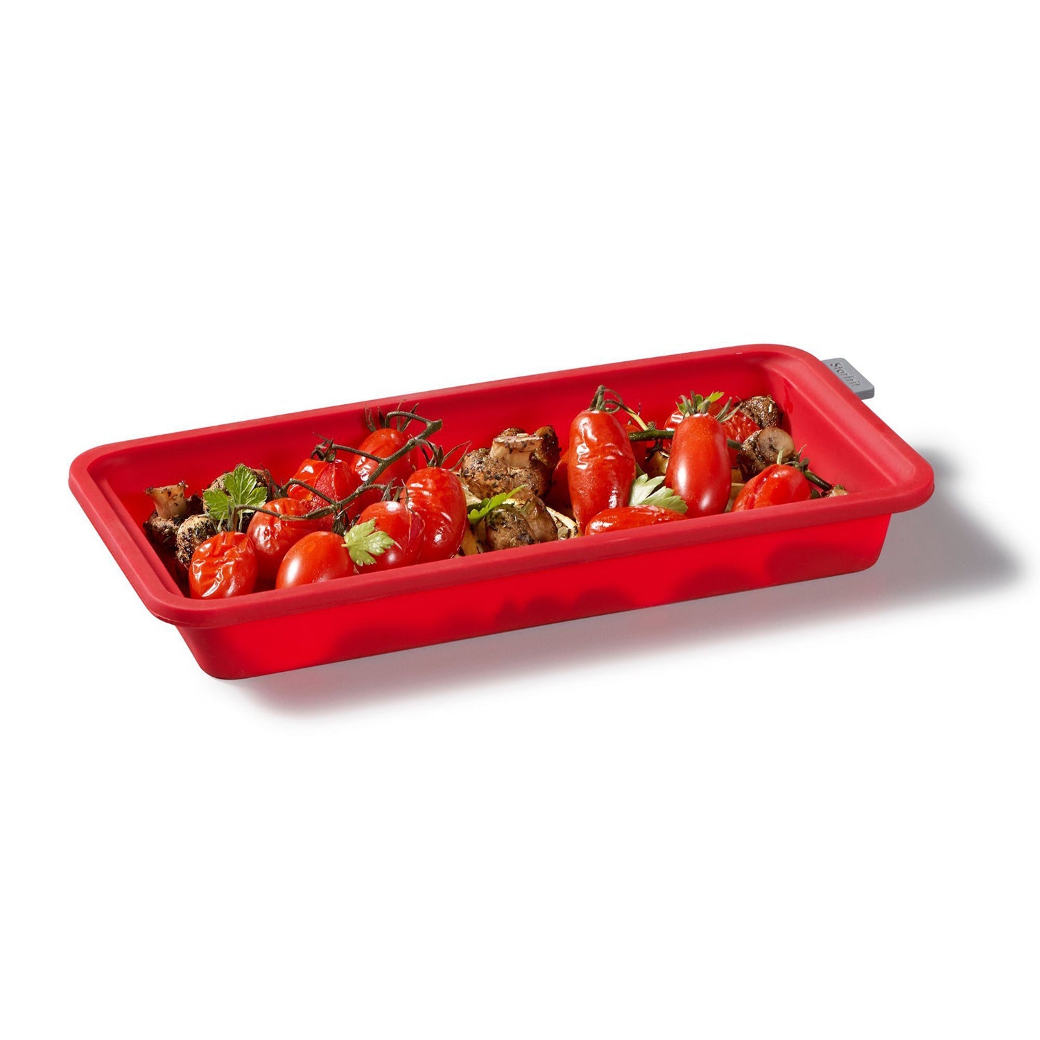 Starfrit – Ensemble de 2 plats de cuisson en silicone souple, va au lave-vaisselle, rouge