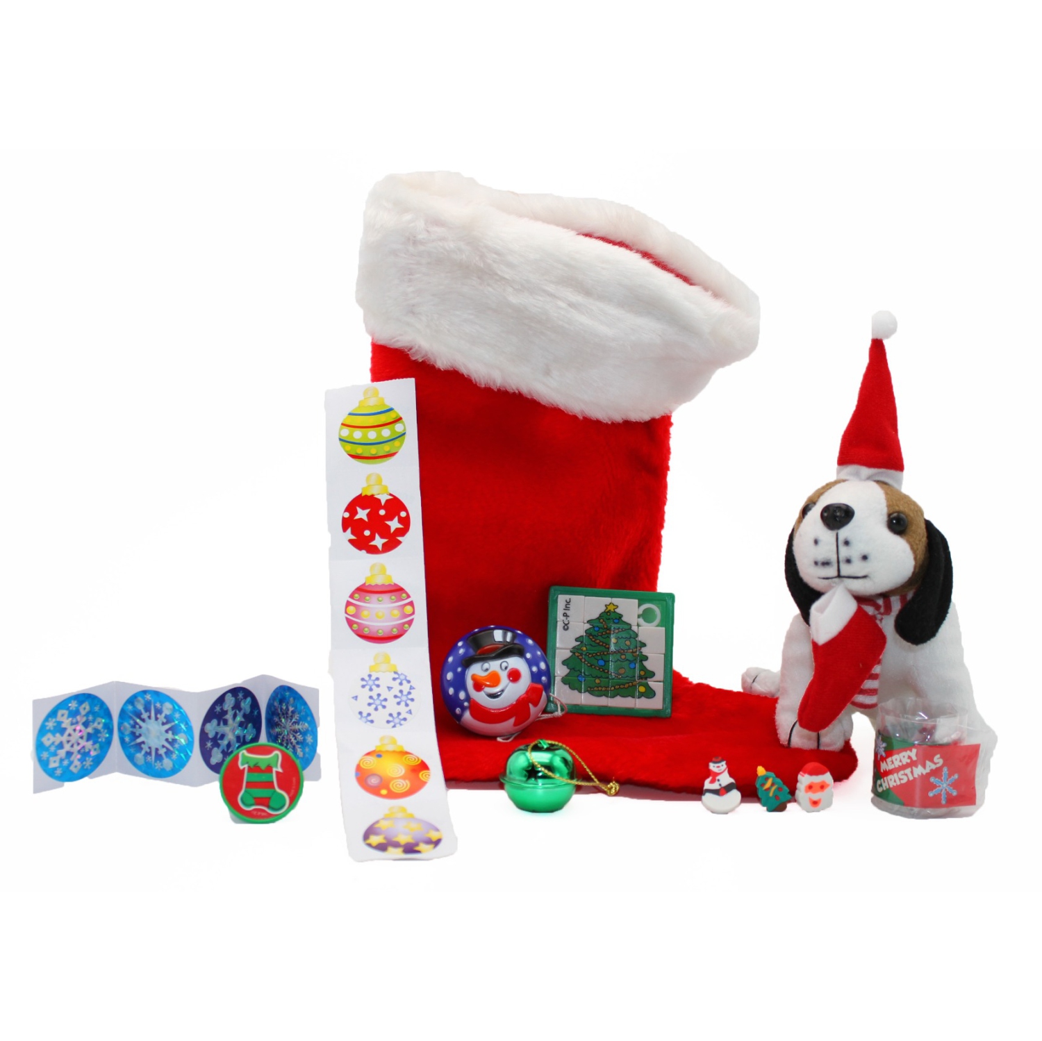 Calendrier de l'avent Christmas Tree prérempli de 24 jouets/autocollants