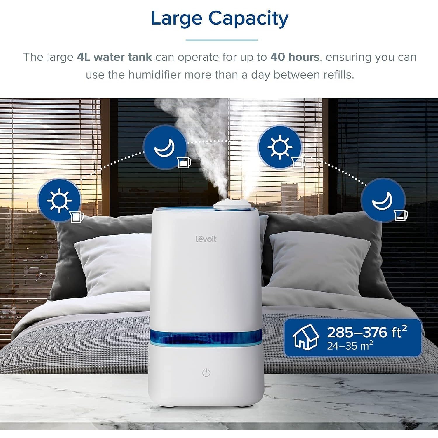 加湿器 Levoit Core Air Purifier + Humidifier 4L LEVOIT Humidifier and Air Purifier Bundle | Smart WiFi Alexa