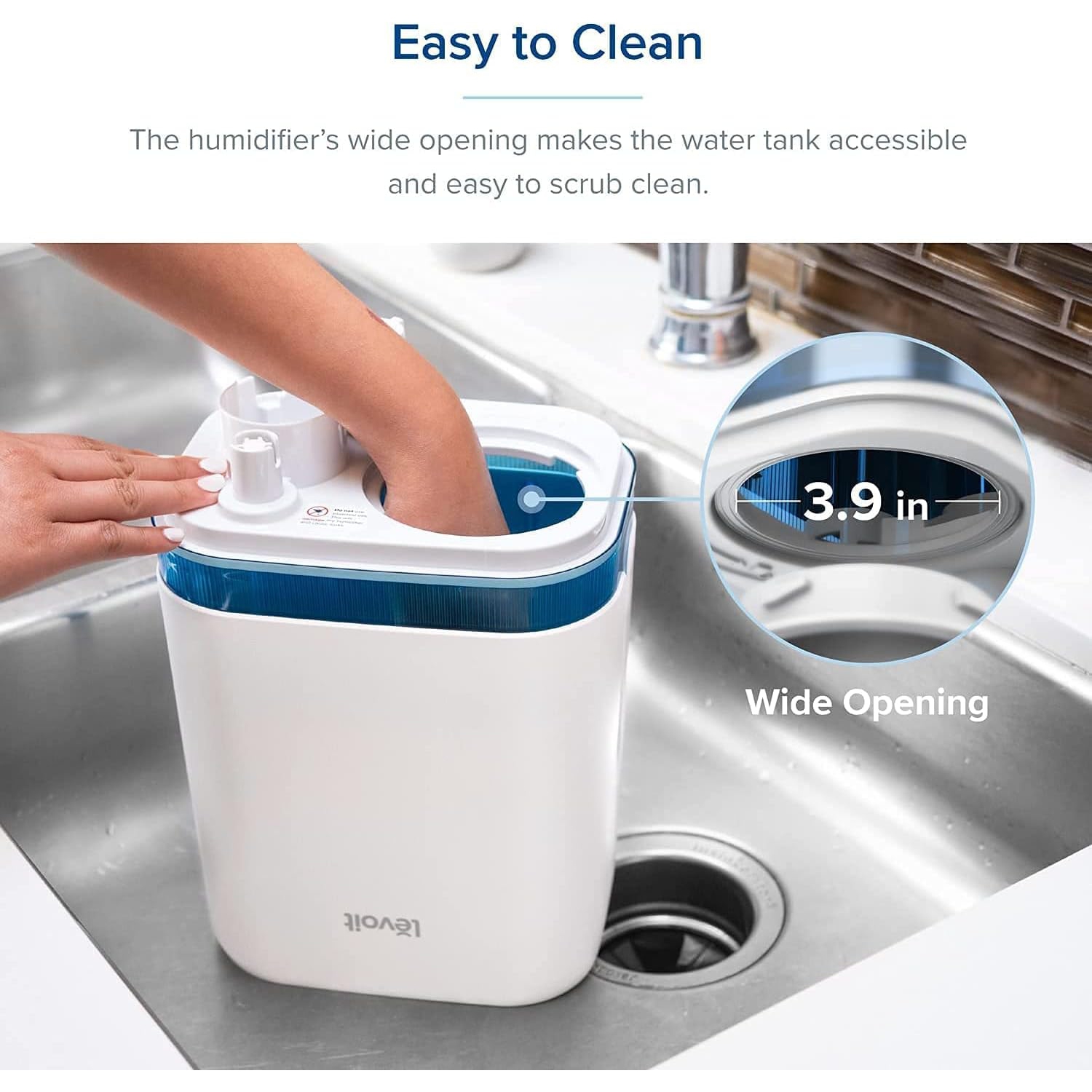 LEVOIT Humidifier for Bedroom, 4L Cool Mist Humidifiers for Plants, Baby Nursery with Essential Oil Tray, Quiet Operation, BPA Free, Last Up to 40h,