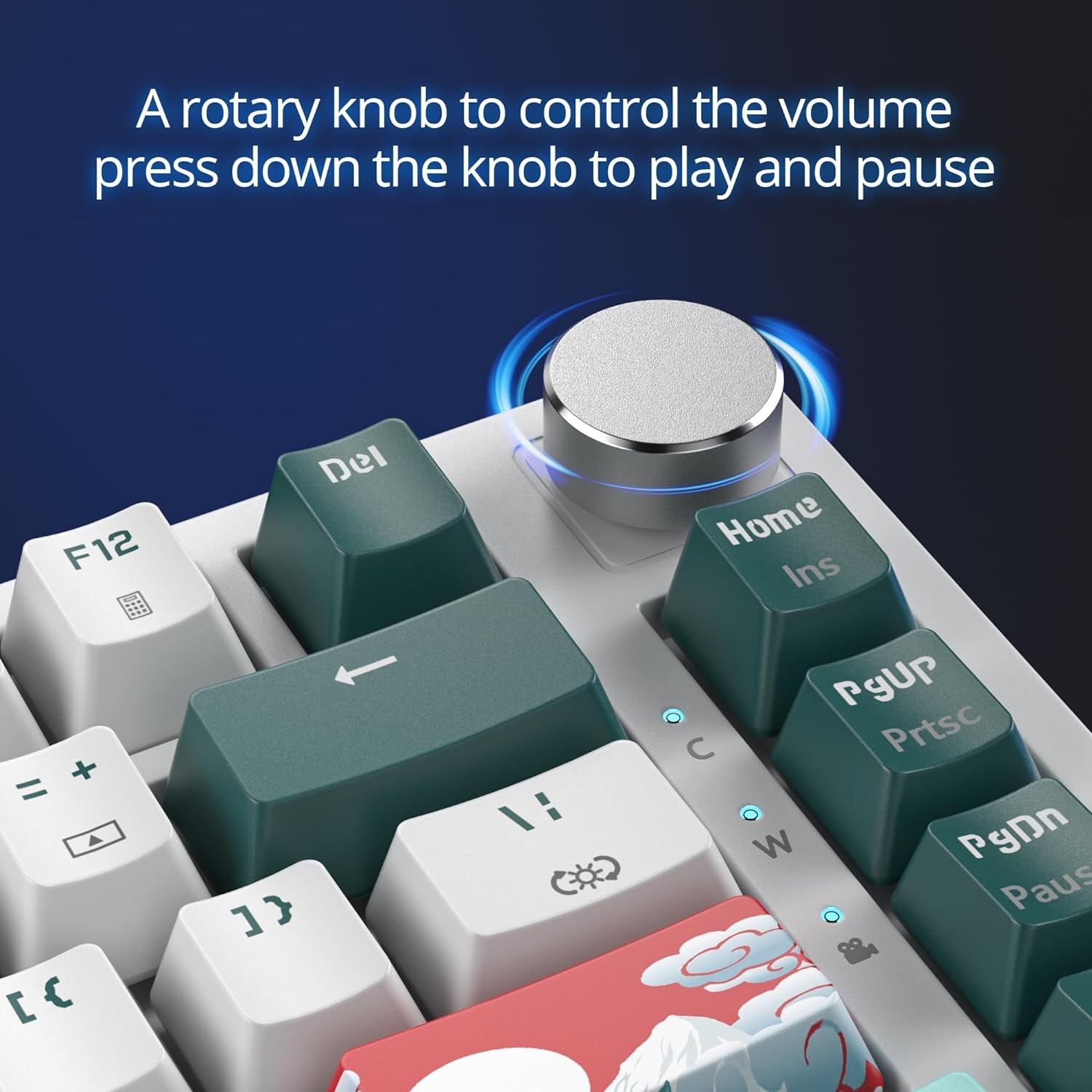 Wired 75% Percent Mechanical Keyboard, Hot Swappable, Red Switch, TKL Mechanical Keyboard, Gasket Mount, RGB Backlit Compact Gaming Keyboard with