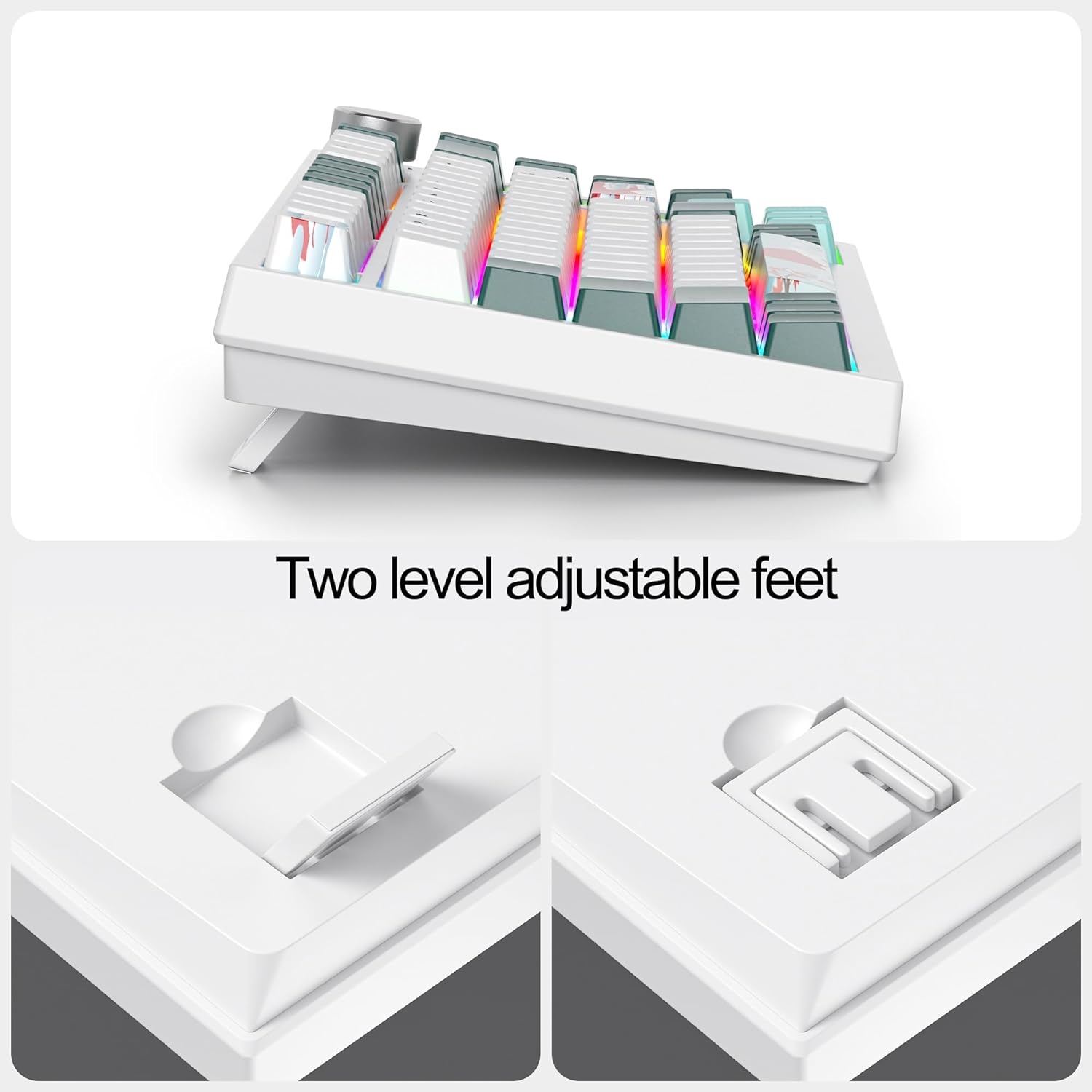 Wired 75% Percent Mechanical Keyboard, Hot Swappable, Red Switch, TKL Mechanical Keyboard, Gasket Mount, RGB Backlit Compact Gaming Keyboard with