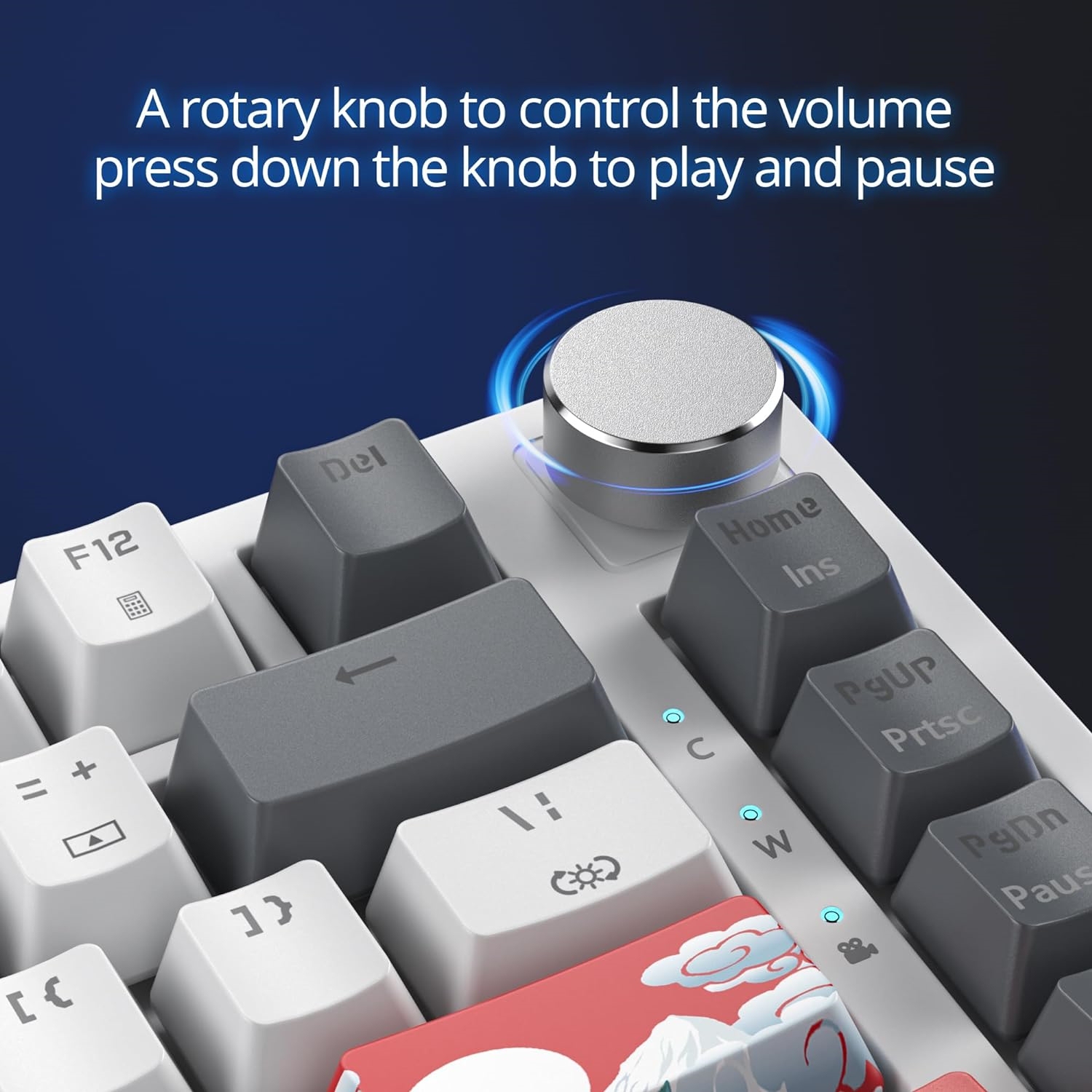 Wired 75% Percent Mechanical Keyboard, Hot Swappable, Red Switch, TKL Mechanical Keyboard, Gasket Mount, RGB Backlit Compact Gaming Keyboard with