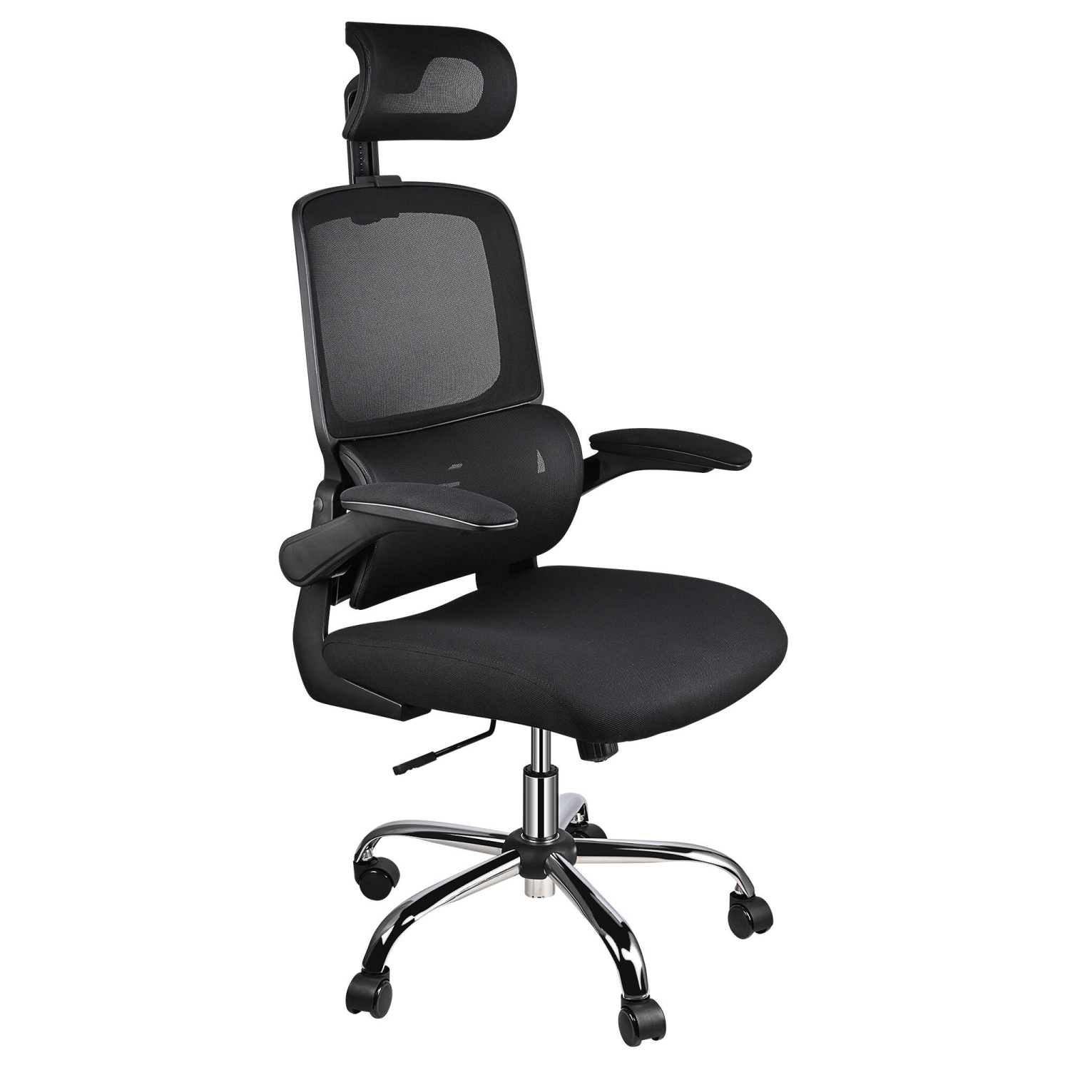 High Back Ergonomic Office Chair with Adjustable Headrest, Desk Chair Task Chair Computer Chair with Lumbar Support and 90° Flip-up Armrests