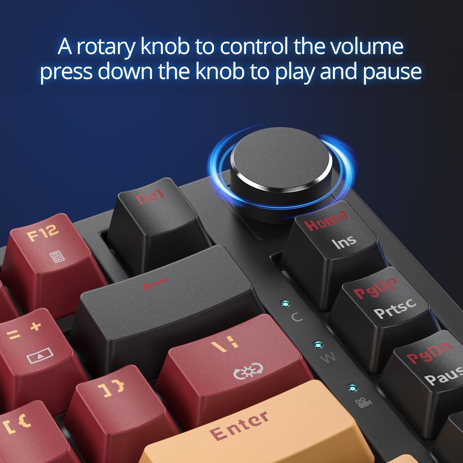 Wired 75% Percent Mechanical Keyboard, Hot Swappable, Red Switch, TKL Mechanical Keyboard, Gasket Mount, RGB Backlit Compact Gaming Keyboard with