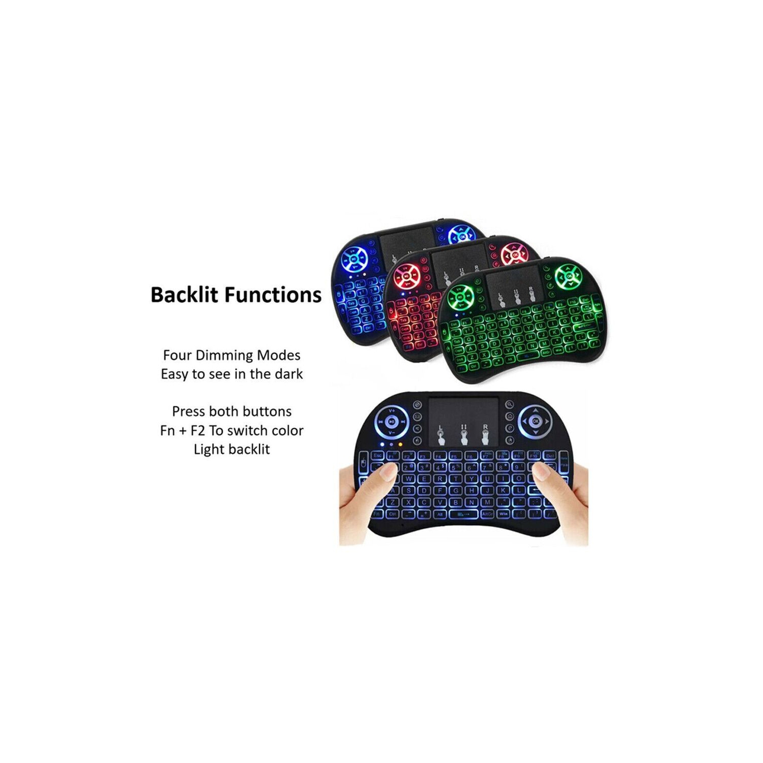 Wireless Mini Keyboard Remote Control Touchpad For Smart TV Android TV Box PC 2.4GH