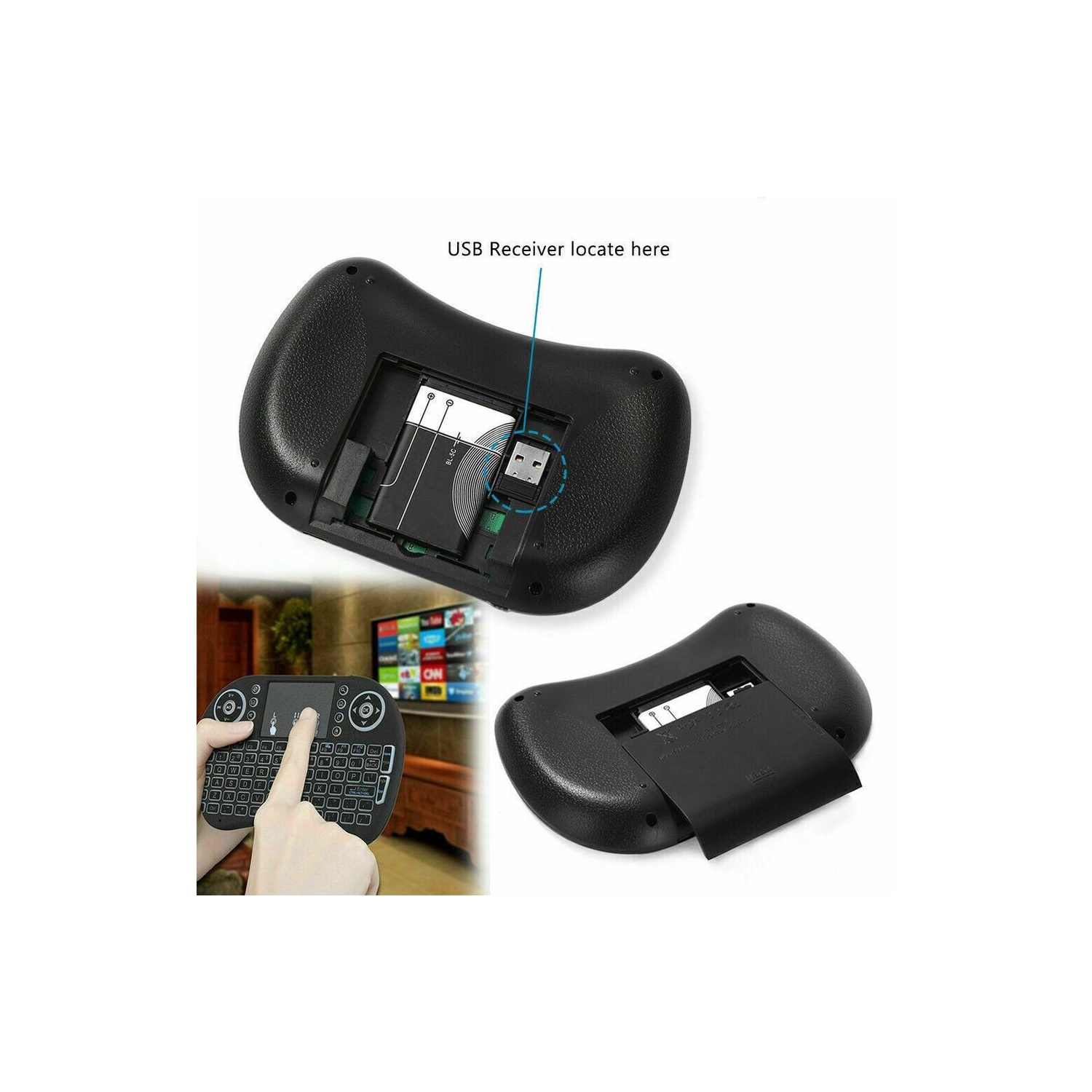 Wireless Mini Keyboard Remote Control Touchpad For Smart TV Android TV Box PC 2.4GH