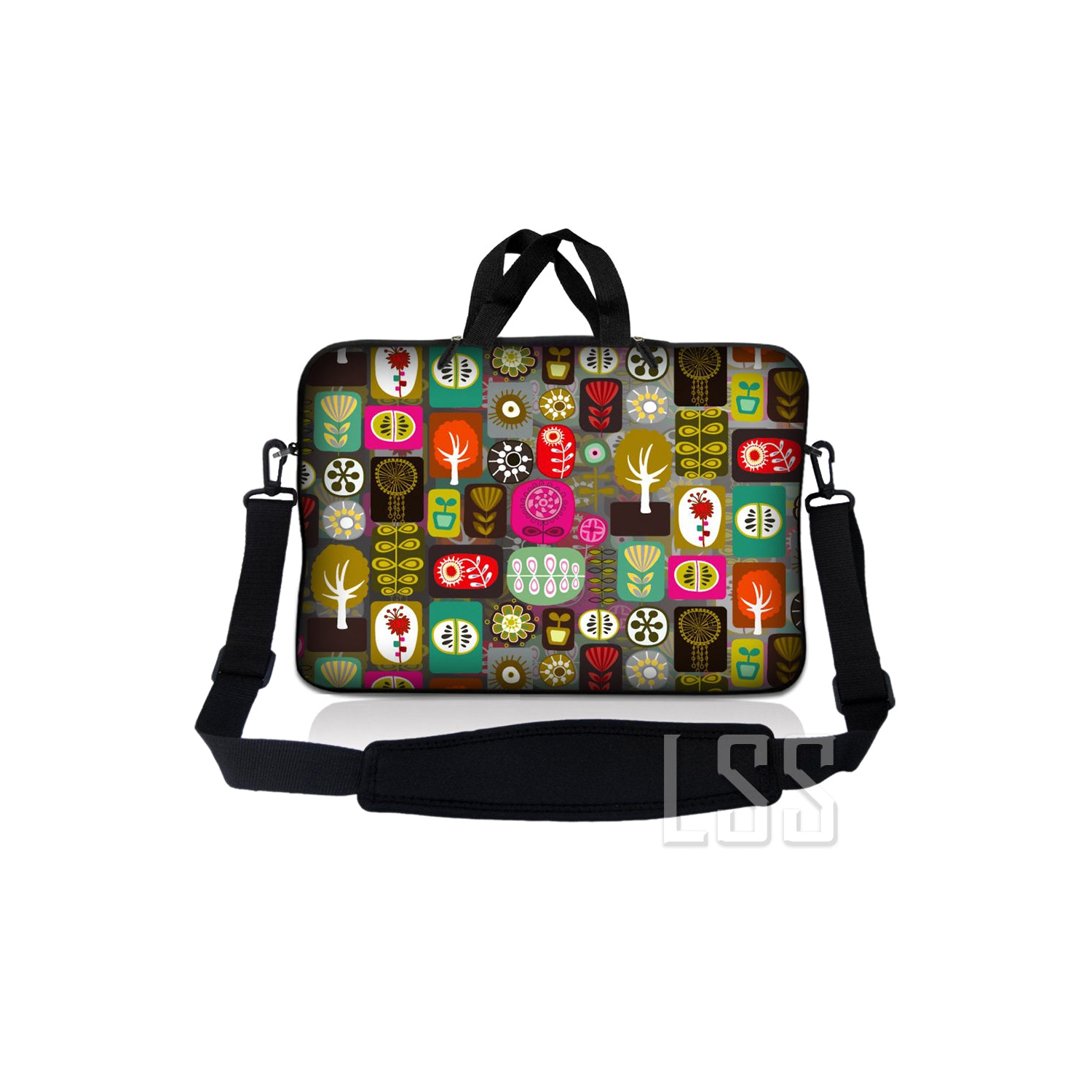 Laptop Skin Shop 17-17.3 inch Neoprene Laptop Sleeve Bag Carrying Case with Handle and Adjustable Shoulder Strap - Symbols