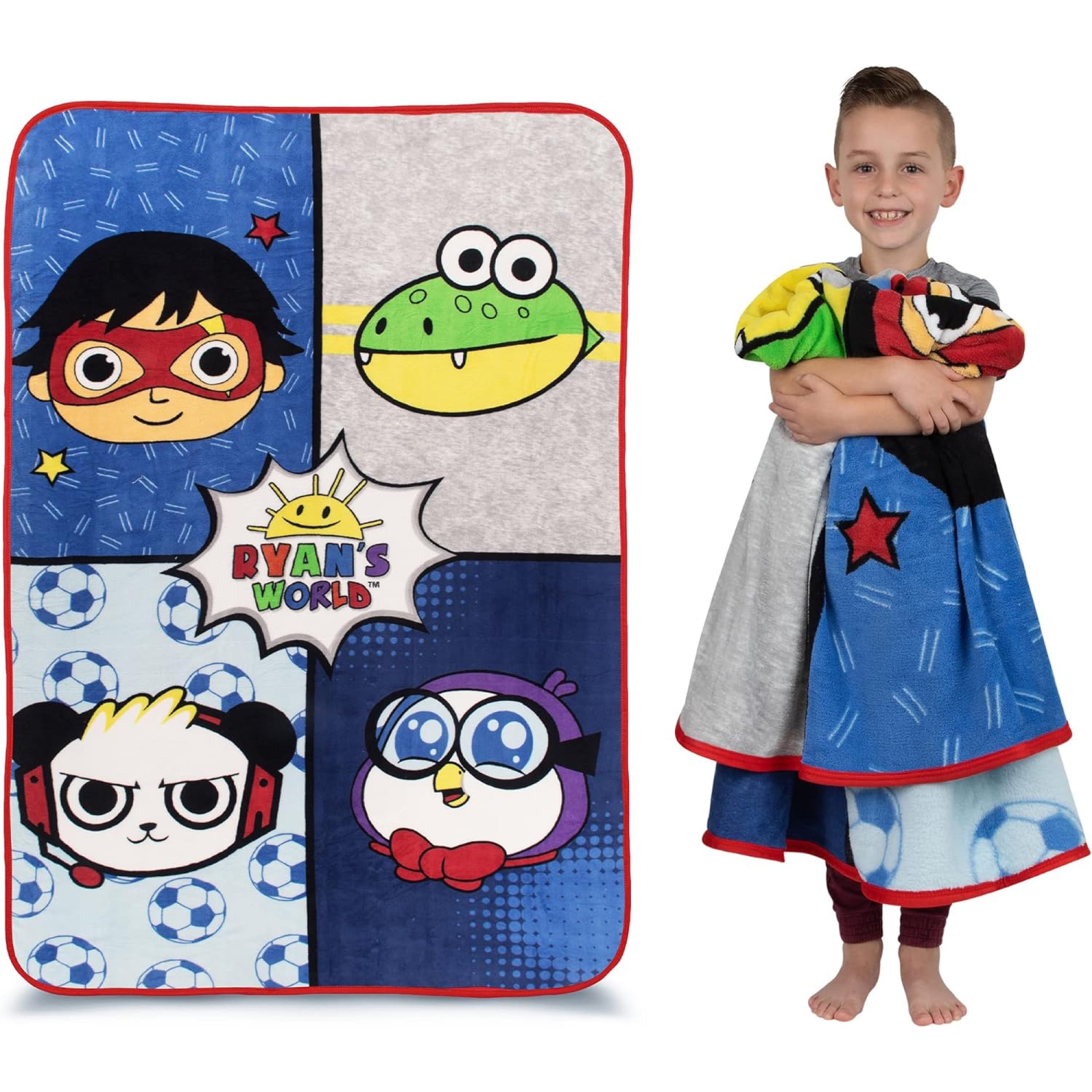 Ryan’s World" Bedding Ultra Soft Micro Raschel Throw Blanket for Kids