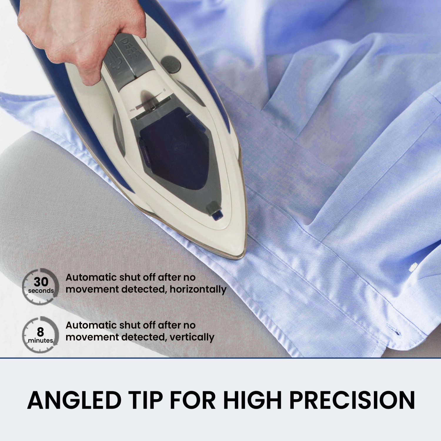 Kenmore Digital Power Steam Iron For Clothes, Stainless Steel Soleplate, Digital Temperature Control, 9 Fabric Presets, 1725W, Vertical Garment