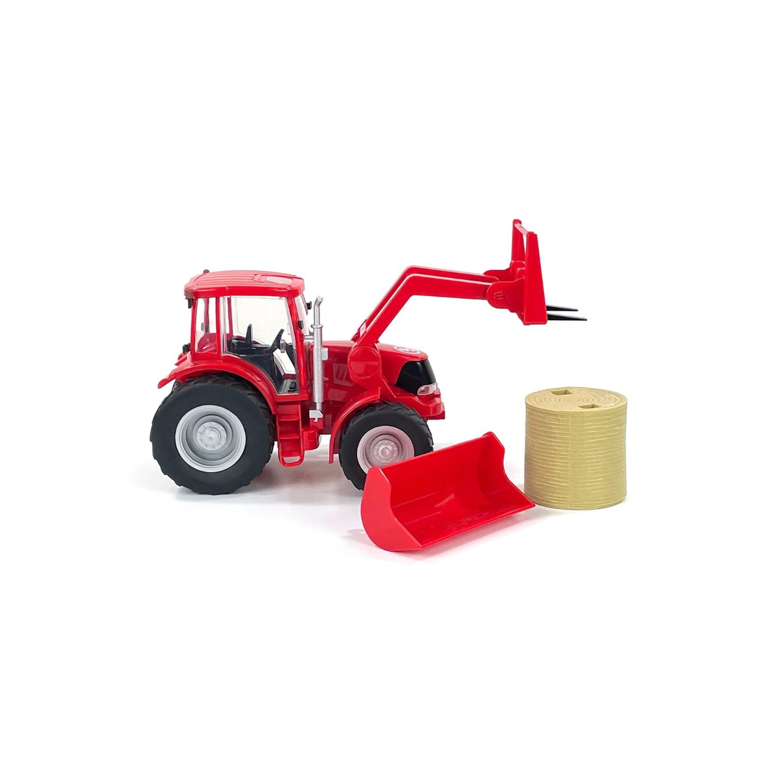 Tractor w/ Loader and Bale - Red