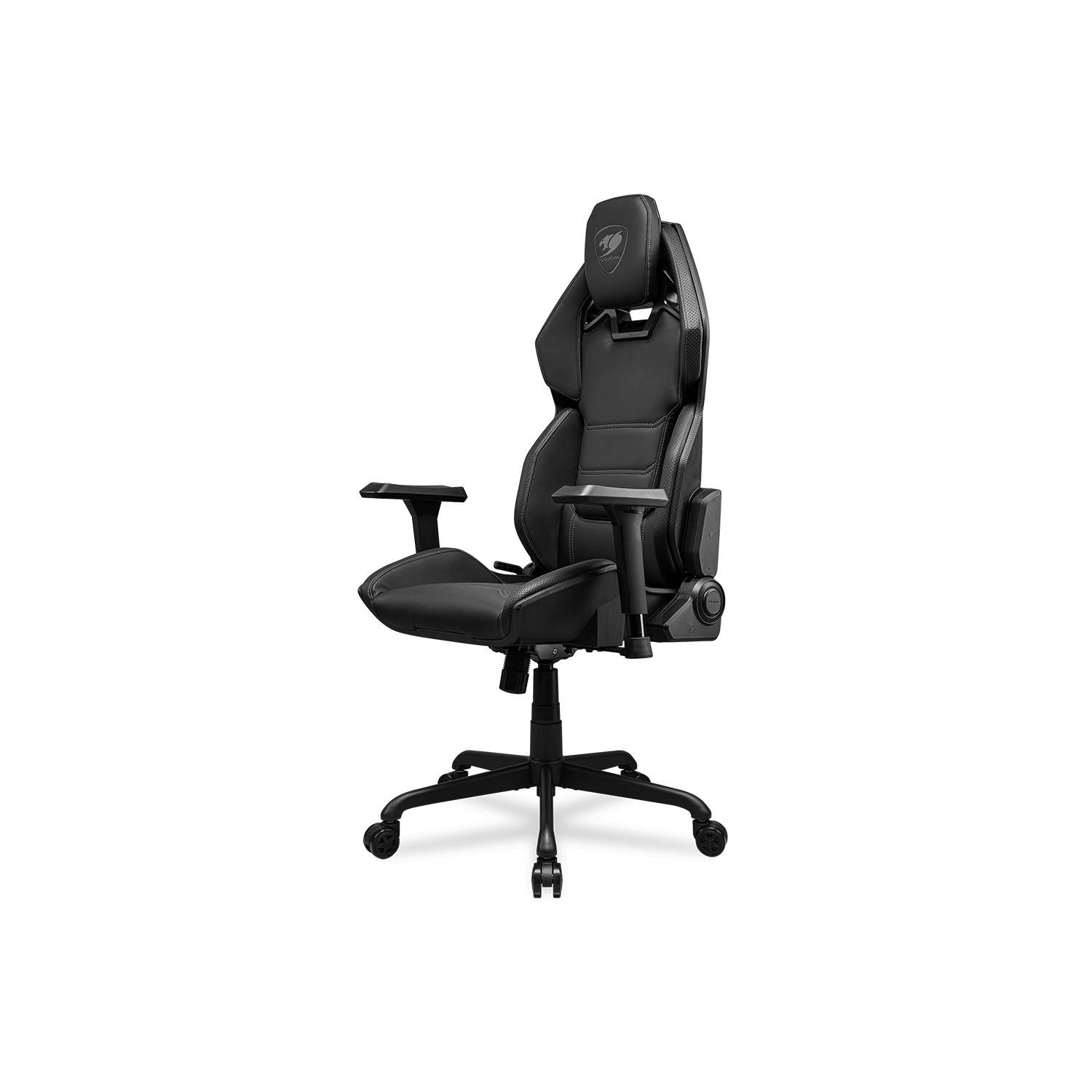 Cougar Hotrod Office Gaming Chair - Ergonomic, High Back Premium Breathable PVC Leather Reclining Backrest Headrest & Lumbar Cushions, Black