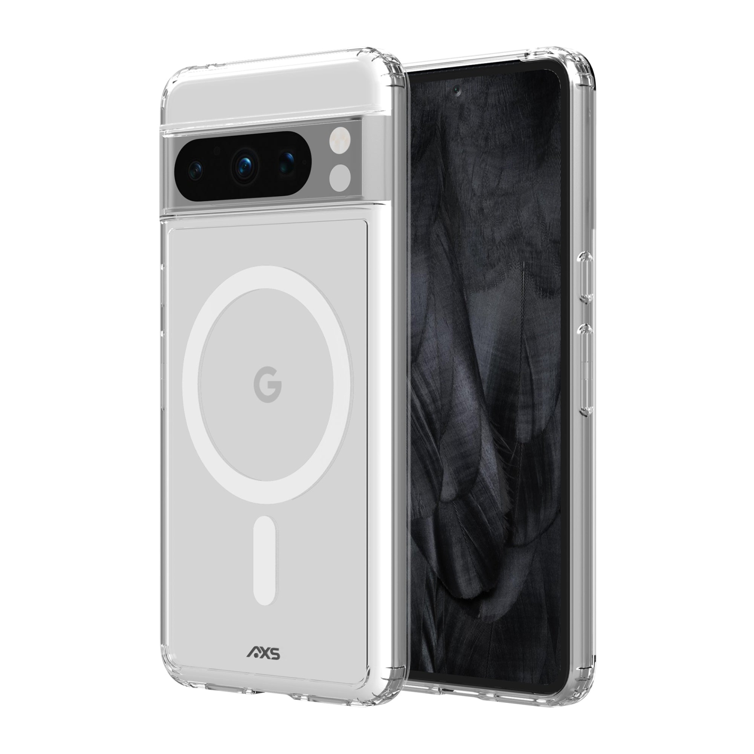 Étui magnétique transparent testé pour les chutes AXS ULTRA CLEAR pour Pixel 8 Pro de Google