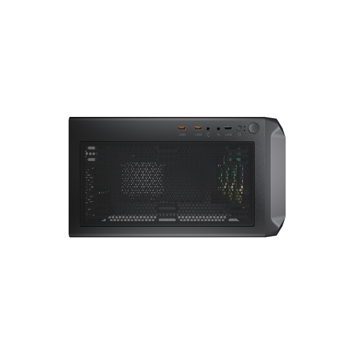 Cougar – Boîtier d'ordinateur mi-tour ATX ARCHON 2 RGB, panneau latéral en verre trempé, 3 ventilateurs 120 mm ARGB préinstallés, noir