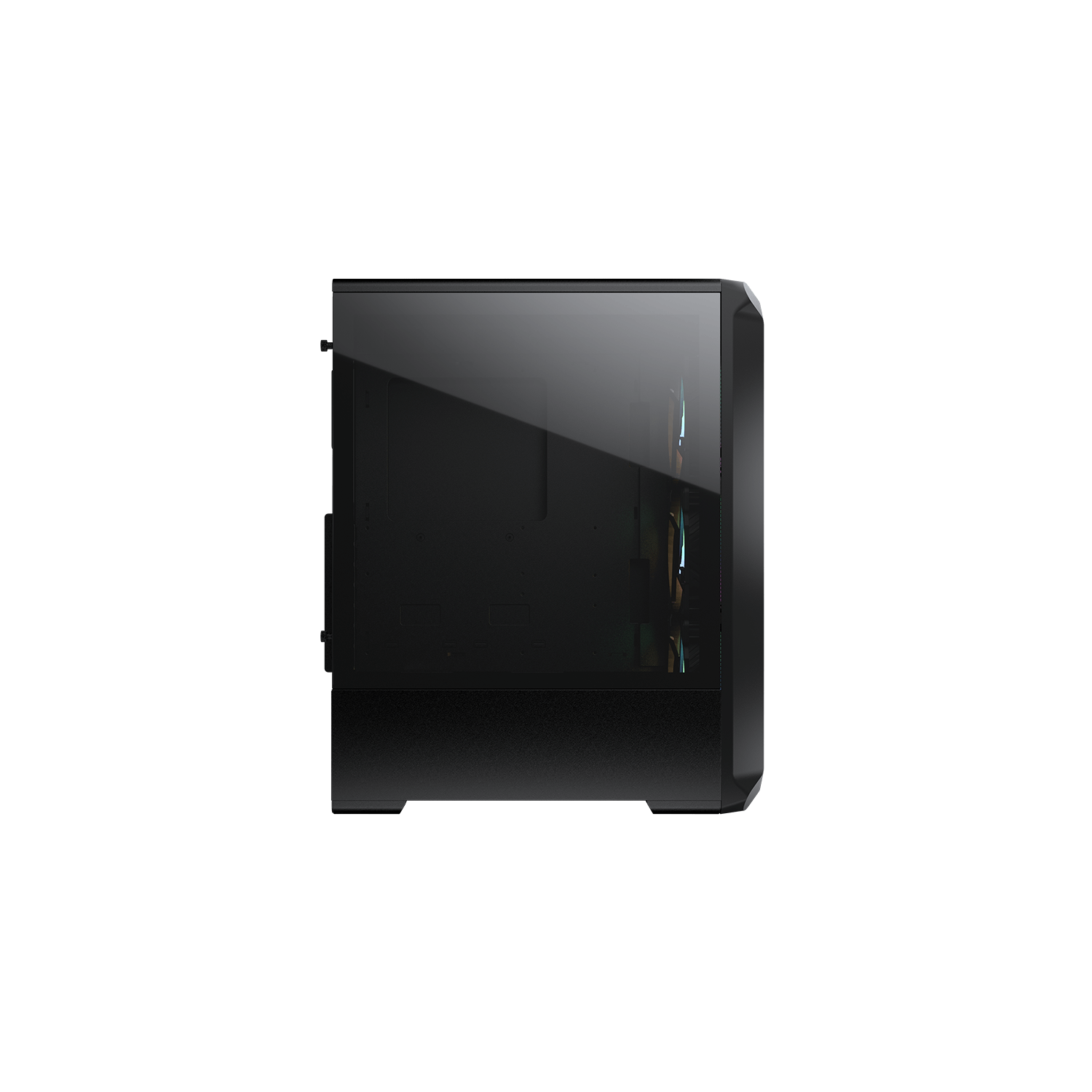 Cougar – Boîtier d'ordinateur mi-tour ATX ARCHON 2 RGB, panneau latéral en verre trempé, 3 ventilateurs 120 mm ARGB préinstallés, noir