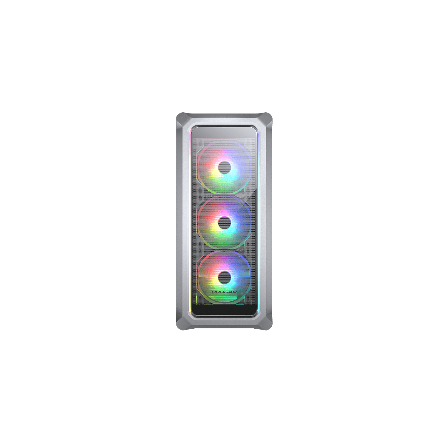 Cougar – Boîtier d'ordinateur mi-tour ATX ARCHON 2 RGB, panneau latéral en verre trempé, 3 ventilateurs 120&nbsp;mm ARGB préinstallés, blanc