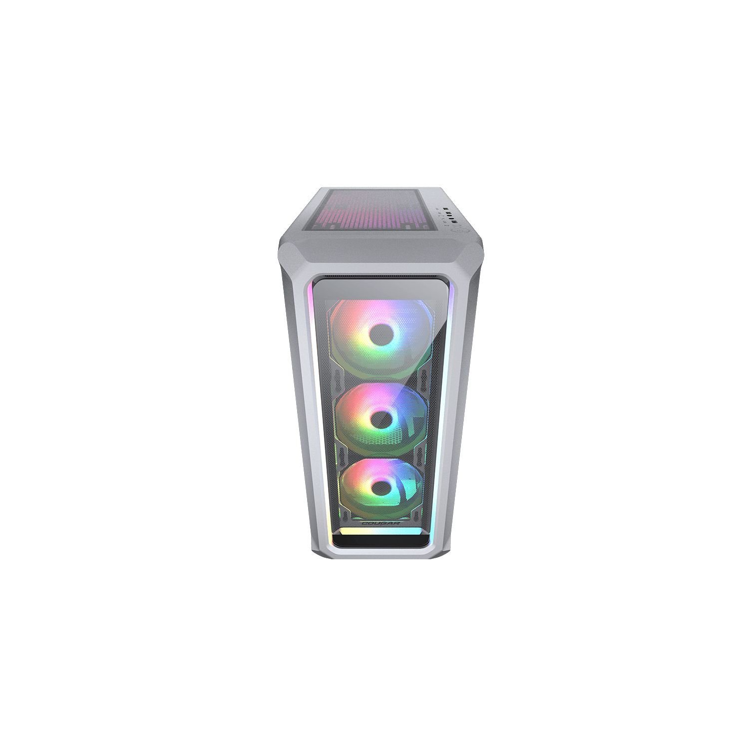 Cougar – Boîtier d'ordinateur mi-tour ATX ARCHON 2 RGB, panneau latéral en verre trempé, 3 ventilateurs 120&nbsp;mm ARGB préinstallés, blanc