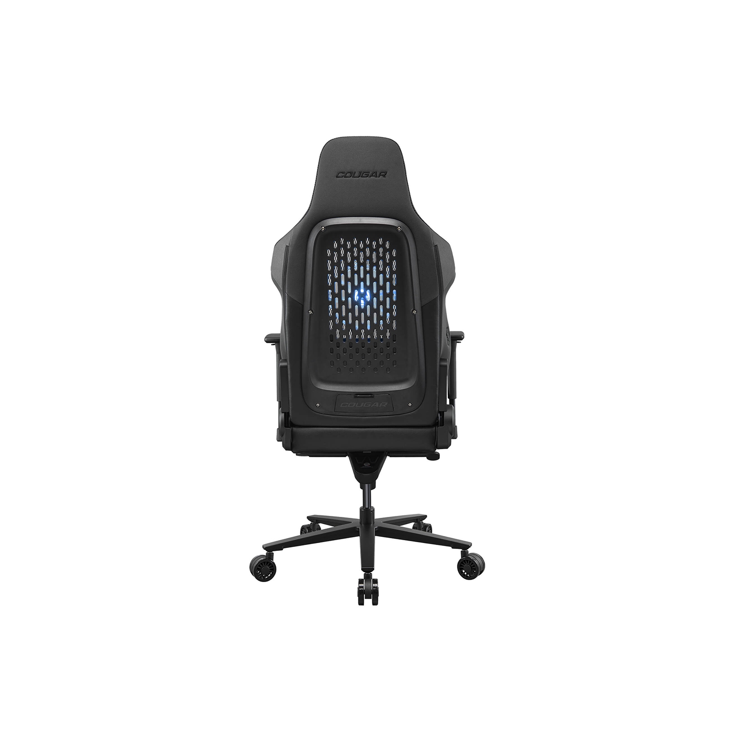 Fauteuil de jeu de bureau 200 mm de Cougar NxSys Ventilateur RVB – Fauteuil de jeu ergonomique en cuir PVC respirant haut de gamme avec dossier