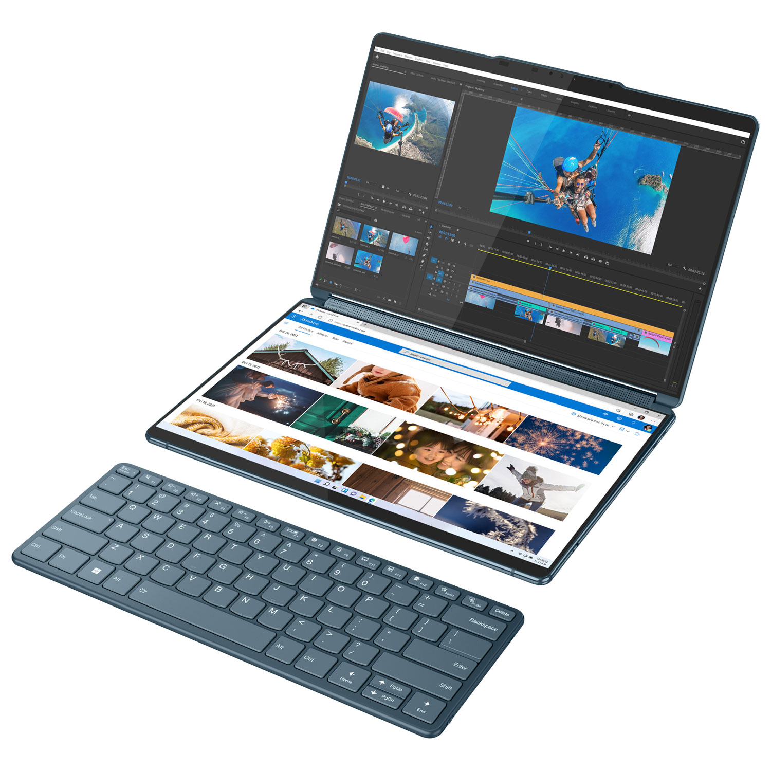 Lenovo Yoga Book 9i 13" Touchscreen Laptop - Tidal Teal (Intel Core i7-1355U/1TB SSD/16GB RAM/Win11)
