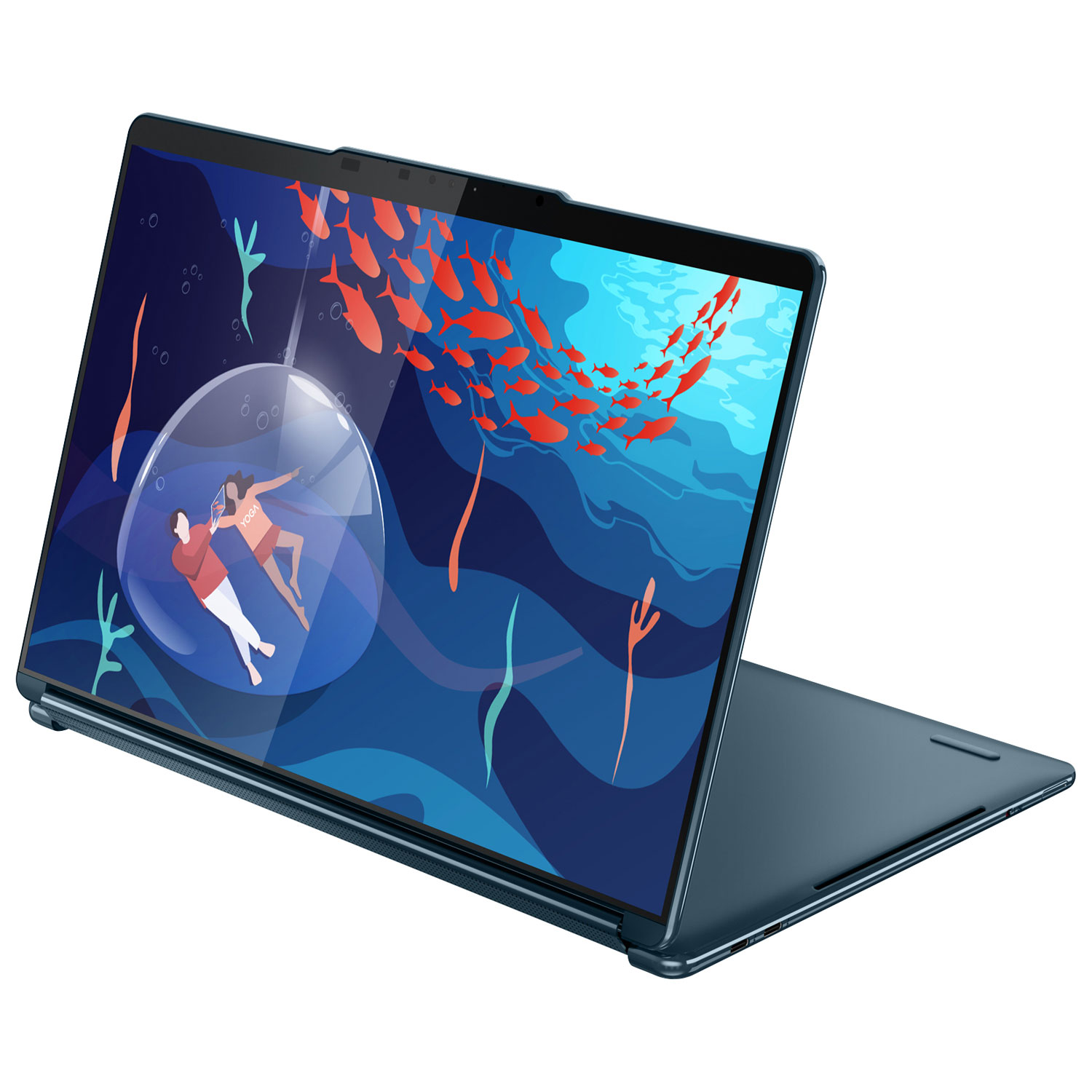 Portable à écran tactile de 13 po Yoga Book 9i de Lenovo - Bleu sarcelle