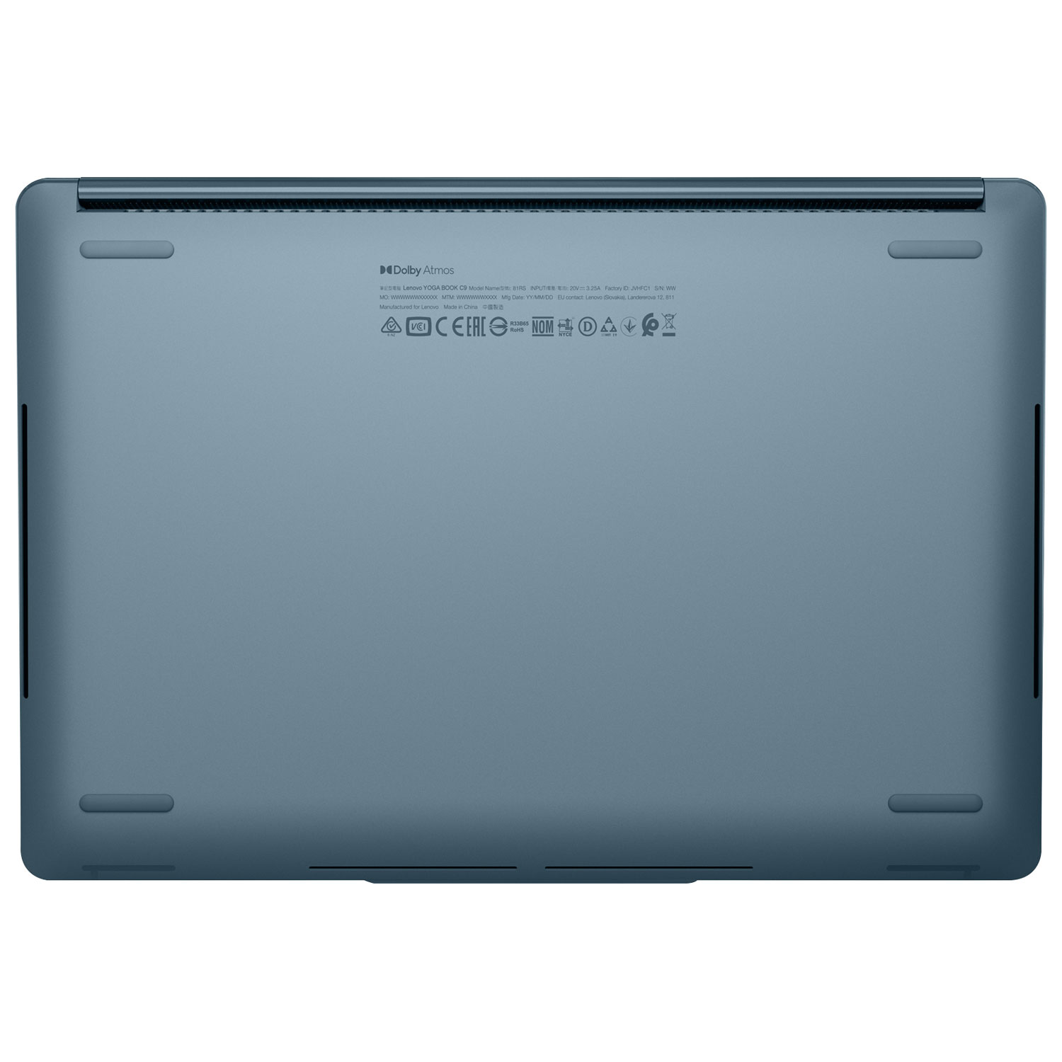 Portable à écran tactile de 13 po Yoga Book 9i de Lenovo - Bleu sarcelle