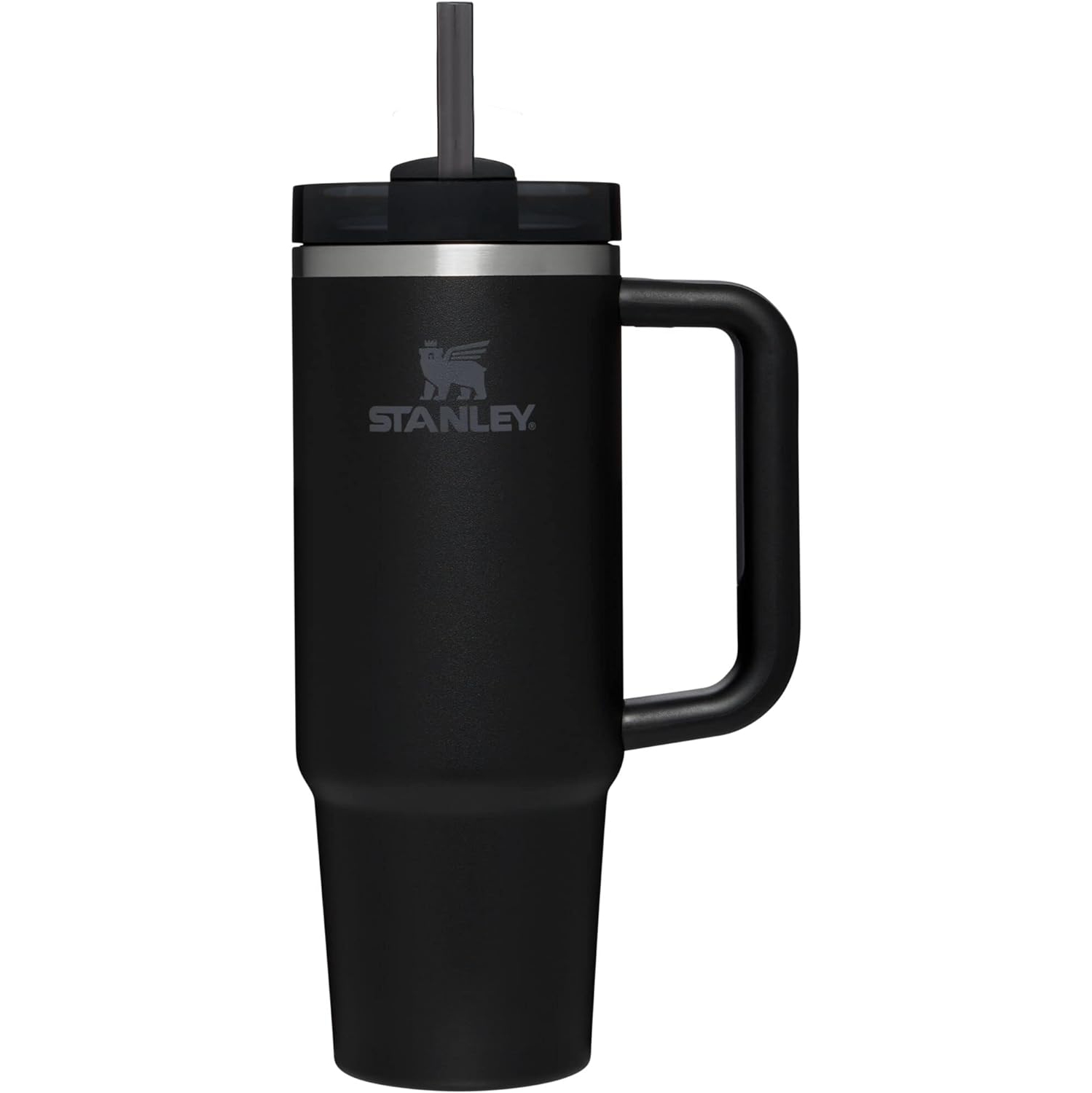 Stanley Quencher H2.0 FlowState Stainless Steel Vacuum Insulated Tumbler with Lid and Straw for Water, Iced Tea or Coffee, Smoothie and More, Black, 30 oz
