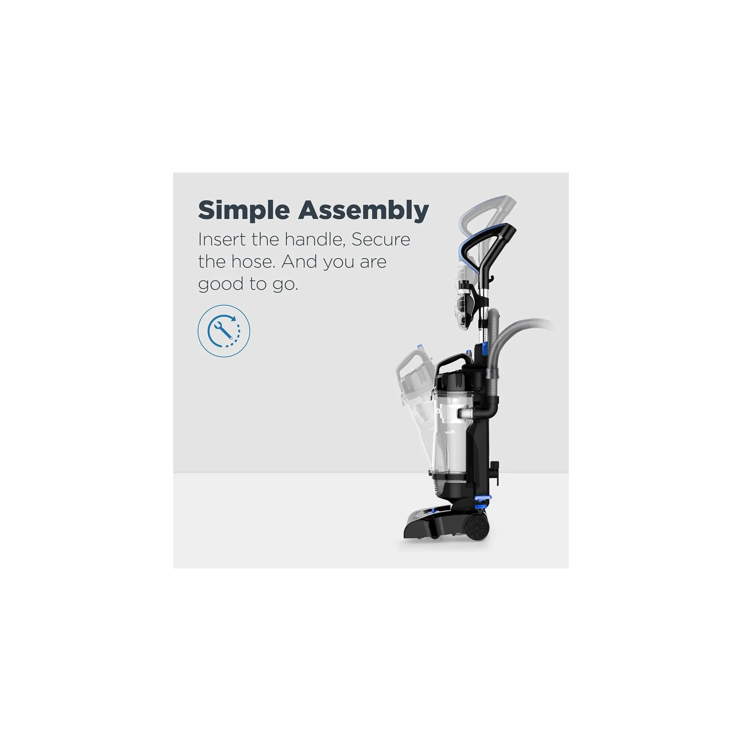 Eureka PowerSpeed Bagless Upright Vacuum Cleaner with Pet Turbo - Black | High Performance Cleaning for Pet Owners