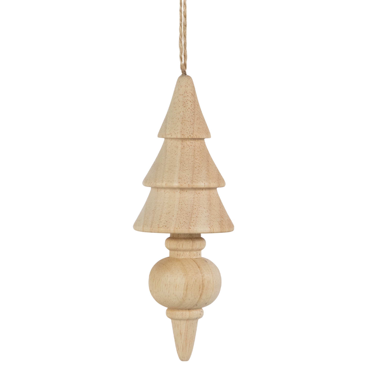 Ensemble de 3 décorations de Noël en bois, arbres naturels, 5,5 po