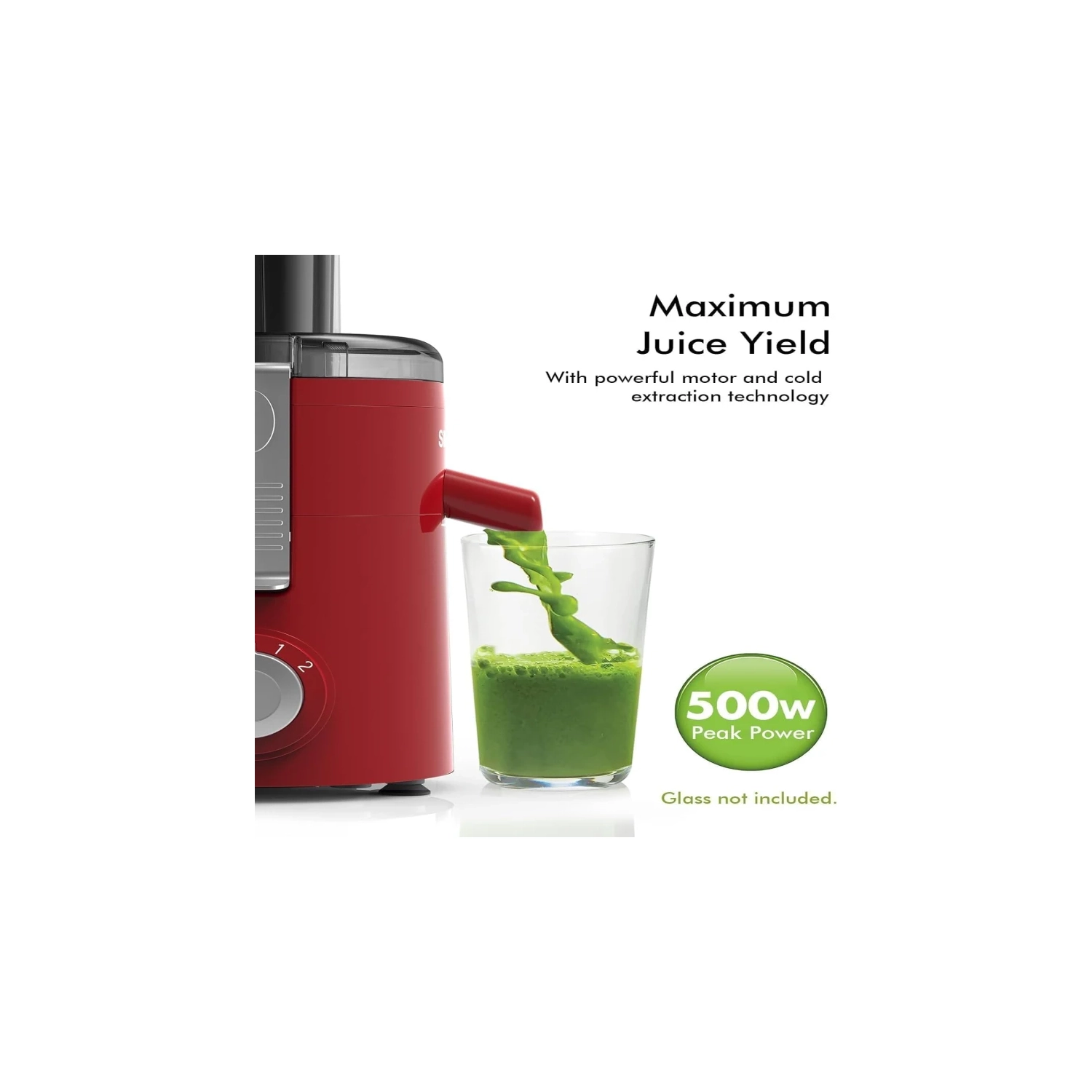 Centrifugeuse haute vitesse | grande goulotte de 2,5 po | commande à 3 vitesses | technologie à pression à froid | nettoyage facile | sans BPA |