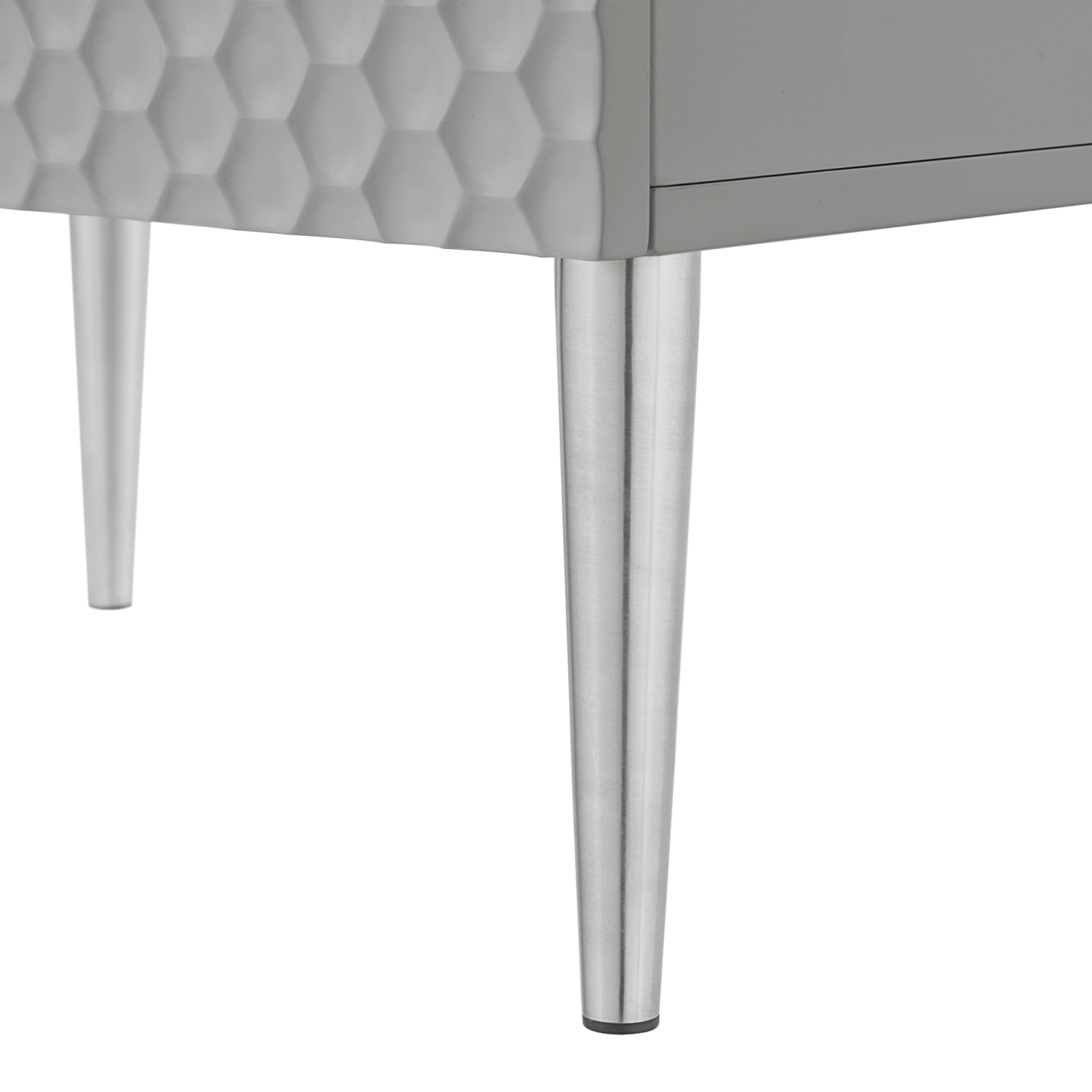 Inspired Home Kylei Side Table Grey/Chrome