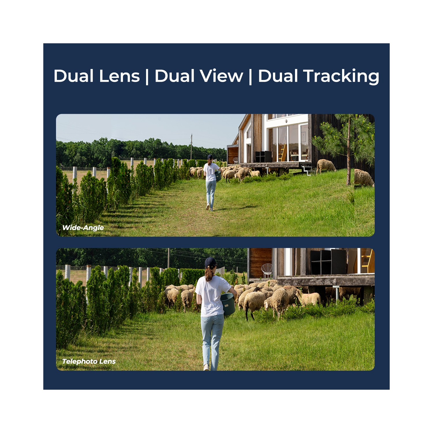 Reolink Dual-Lens 4G Battery PTZ Camera with Auto-Zoom Tracking, Wide-Angle & Telephoto Lenses, 2K 4MP Quad HD