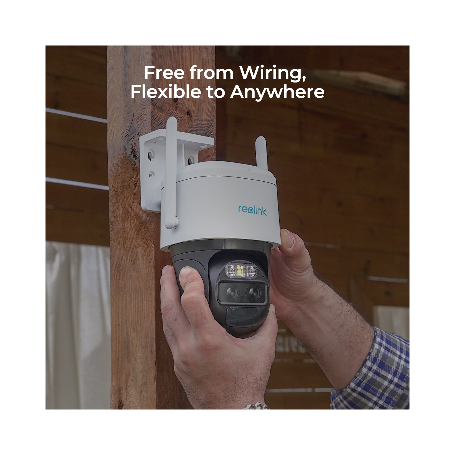 Reolink Dual-Lens 4G Battery PTZ Camera with Auto-Zoom Tracking, Wide-Angle & Telephoto Lenses, 2K 4MP Quad HD