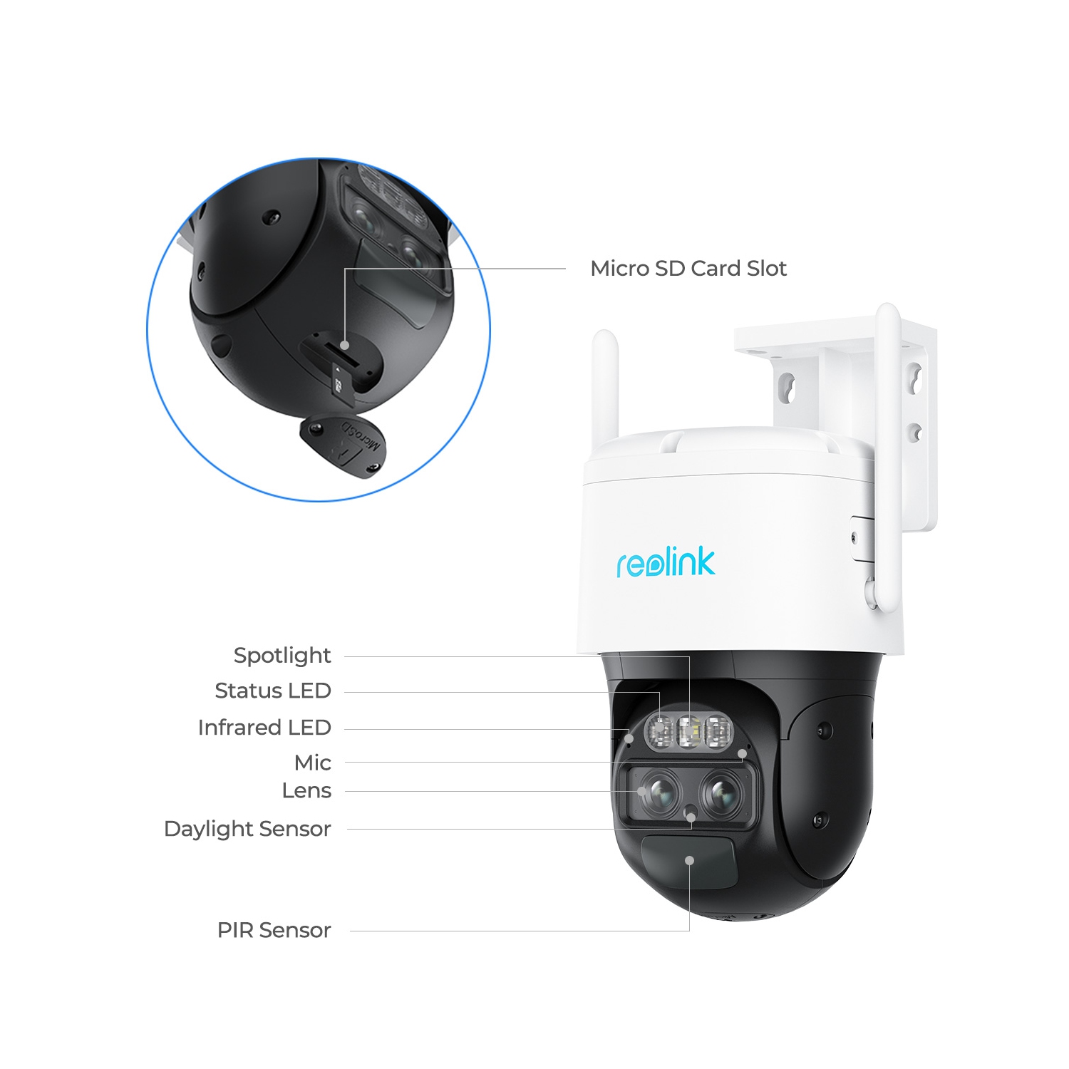 Reolink Dual-Lens 4G Battery PTZ Camera with Auto-Zoom Tracking, Wide-Angle & Telephoto Lenses, 2K 4MP Quad HD