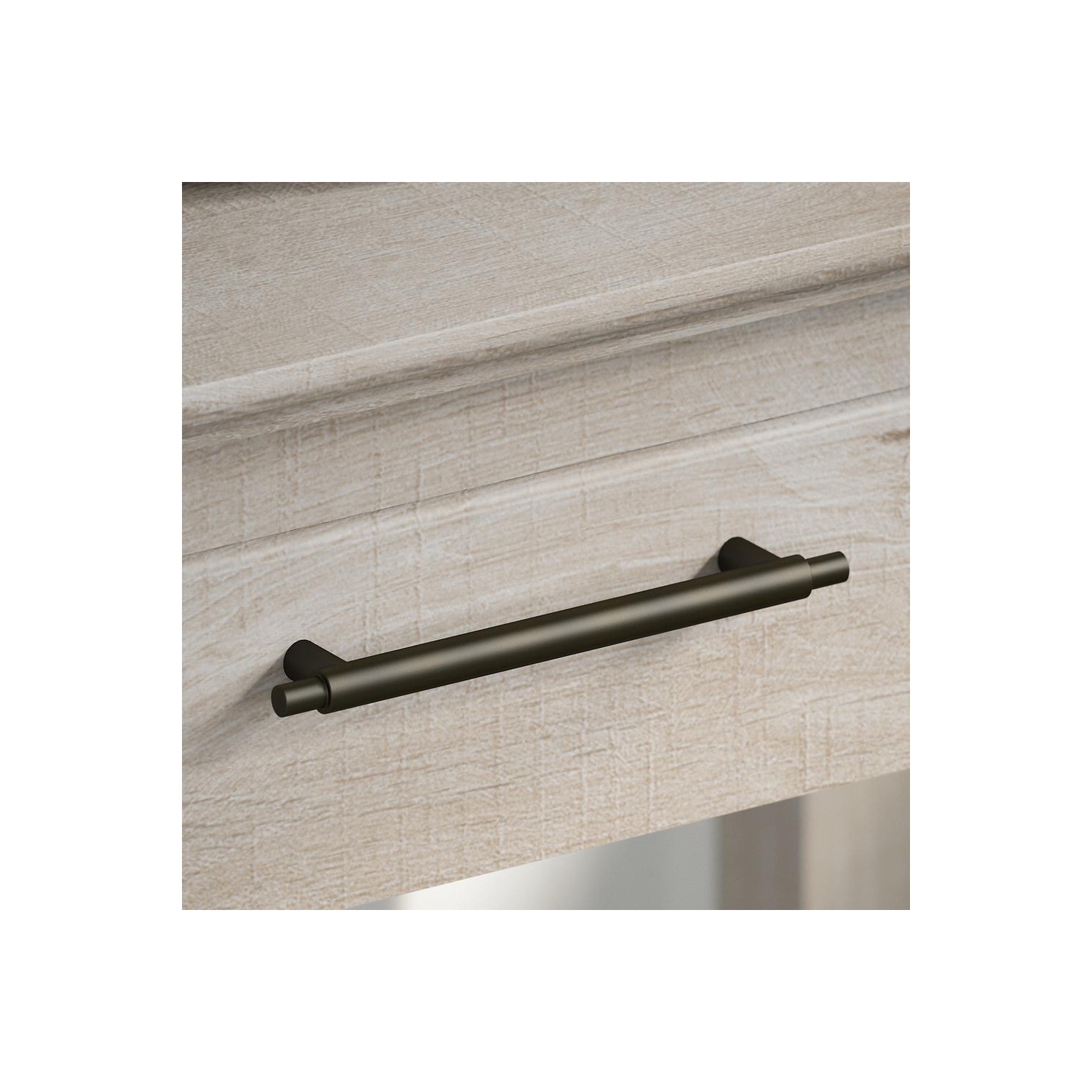 Bush Furniture Key West End Table with Storage in Washed Gray