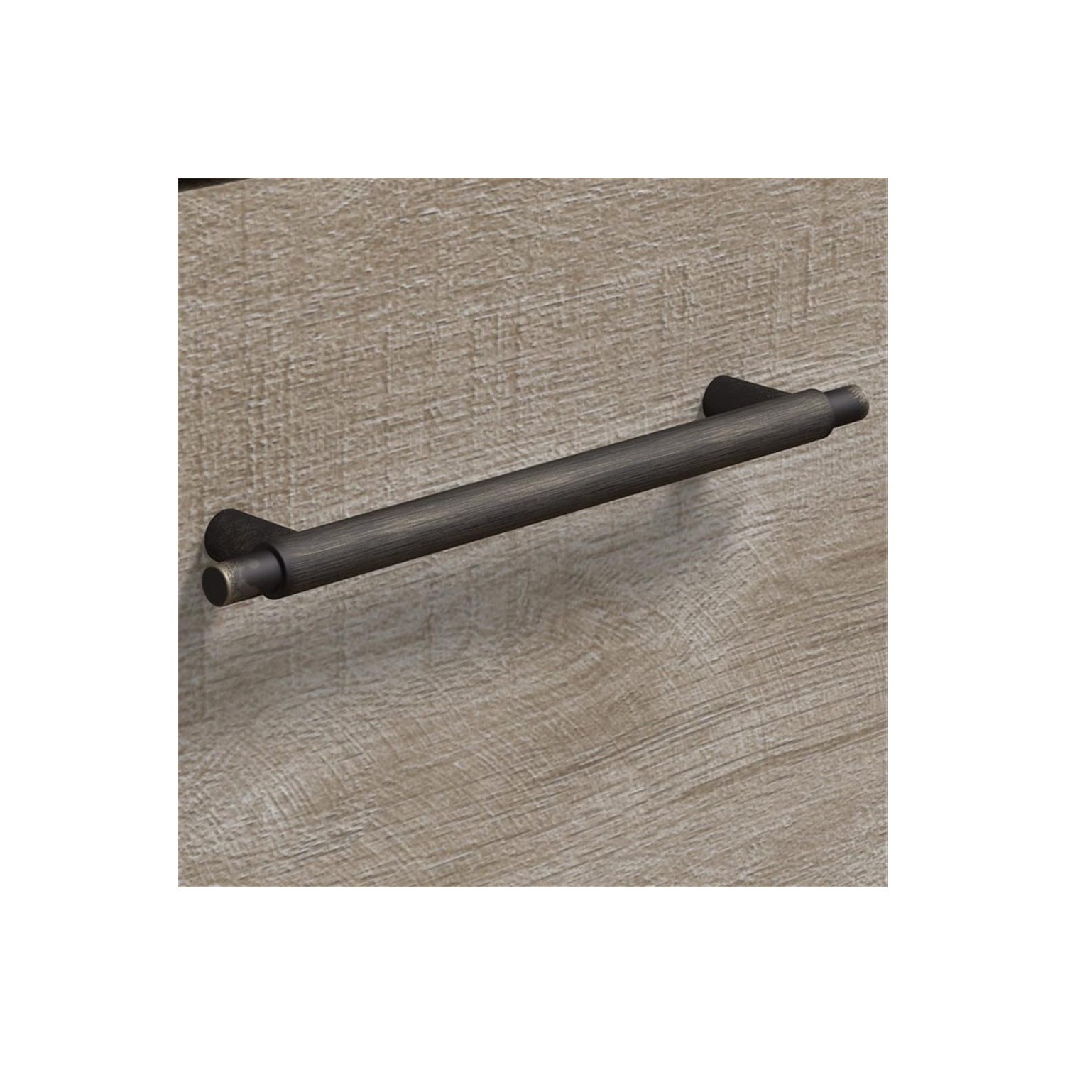 Bush Furniture Key West End Table with Storage in Washed Gray