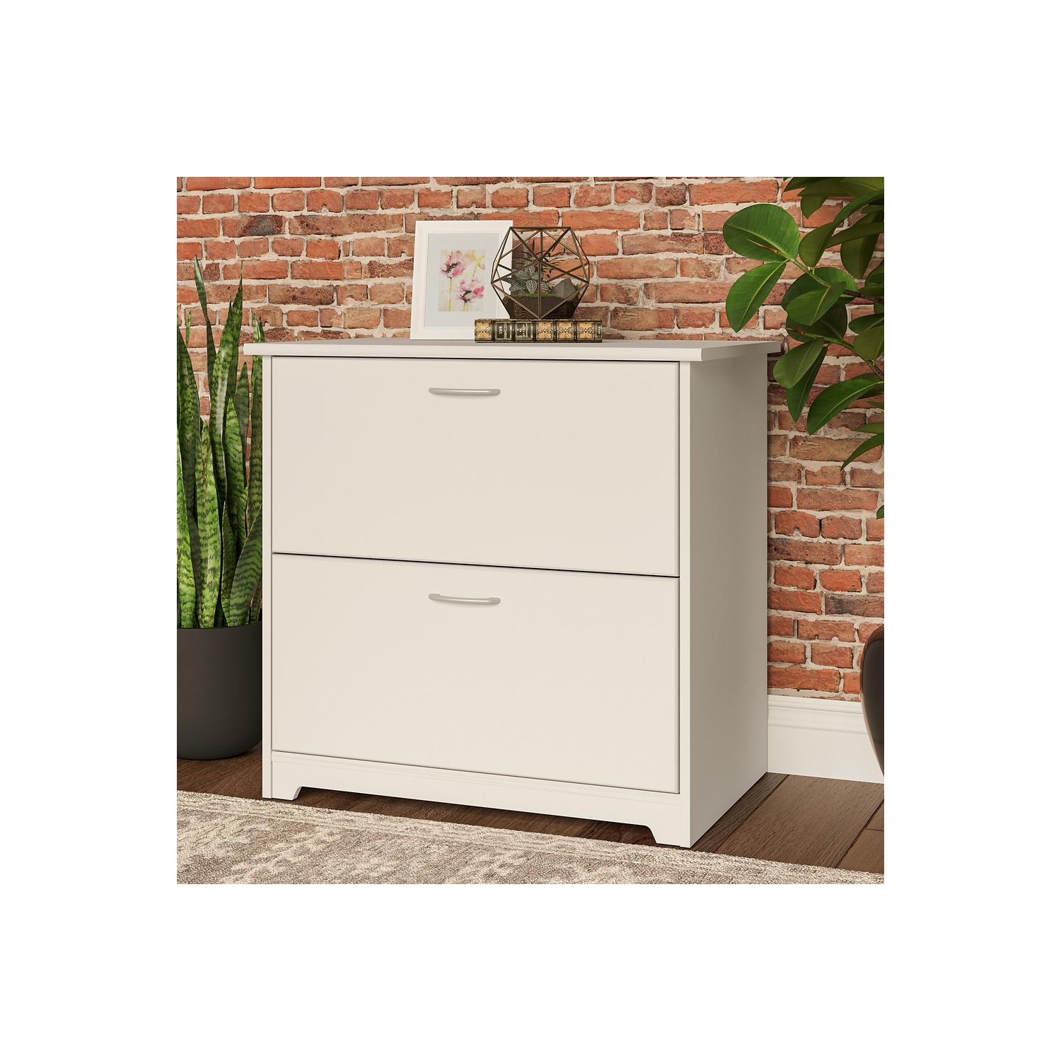 Bush Furniture Cabot 2 Drawer Lateral File Cabinet, White