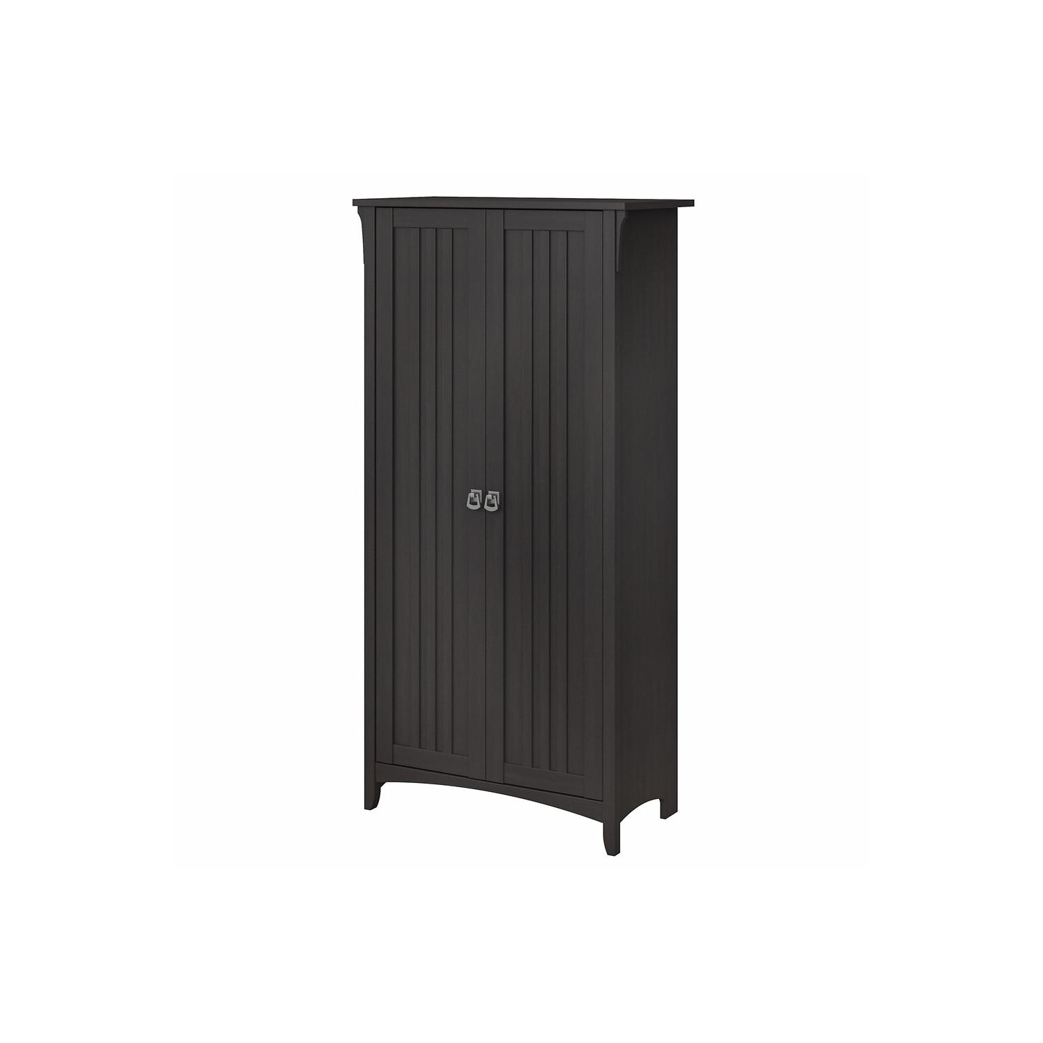 Bush Furniture Salinas Tall Storage Cabinet with Doors in Vintage Black