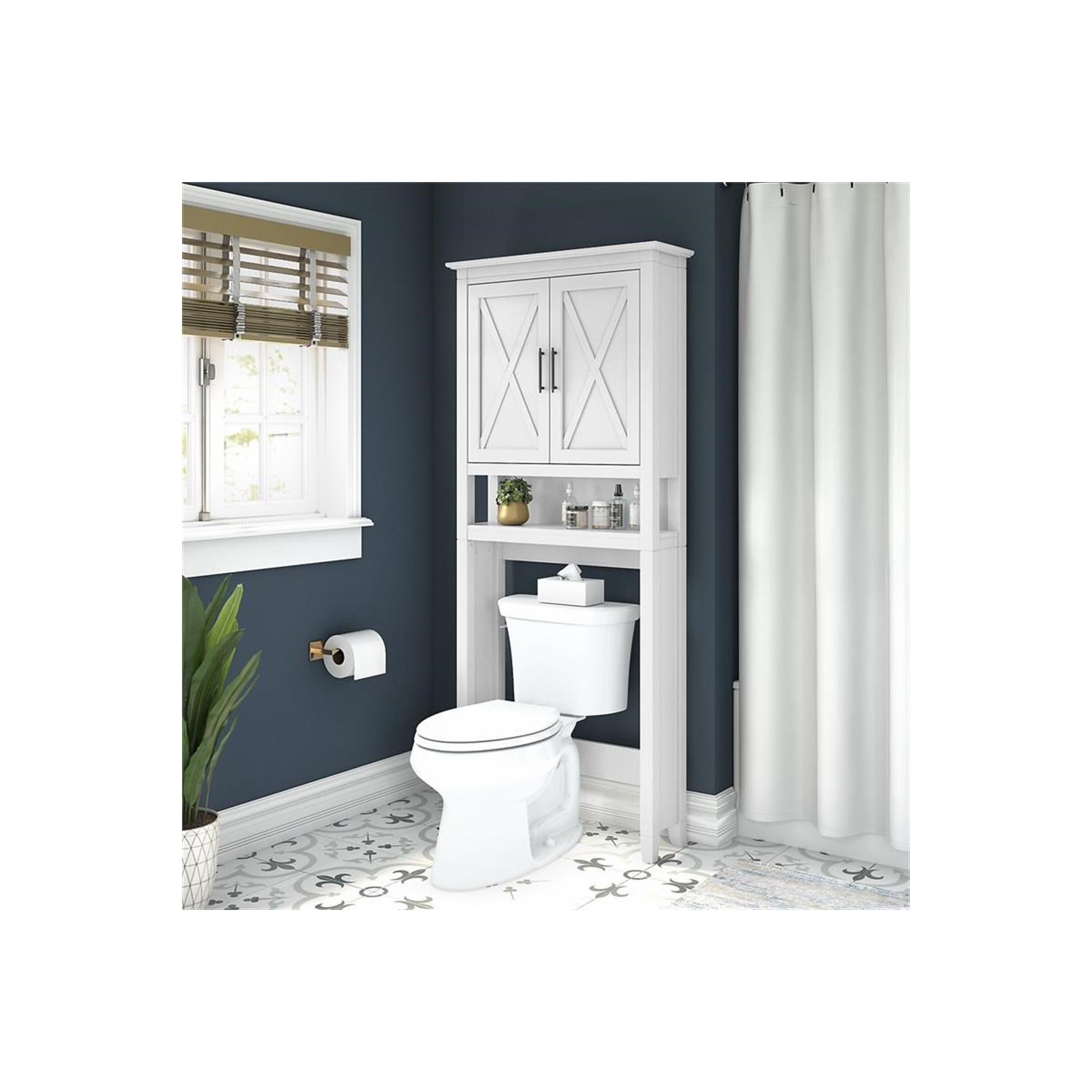 Key West Over The Toilet Storage Cabinet in White Ash - Engineered Wood