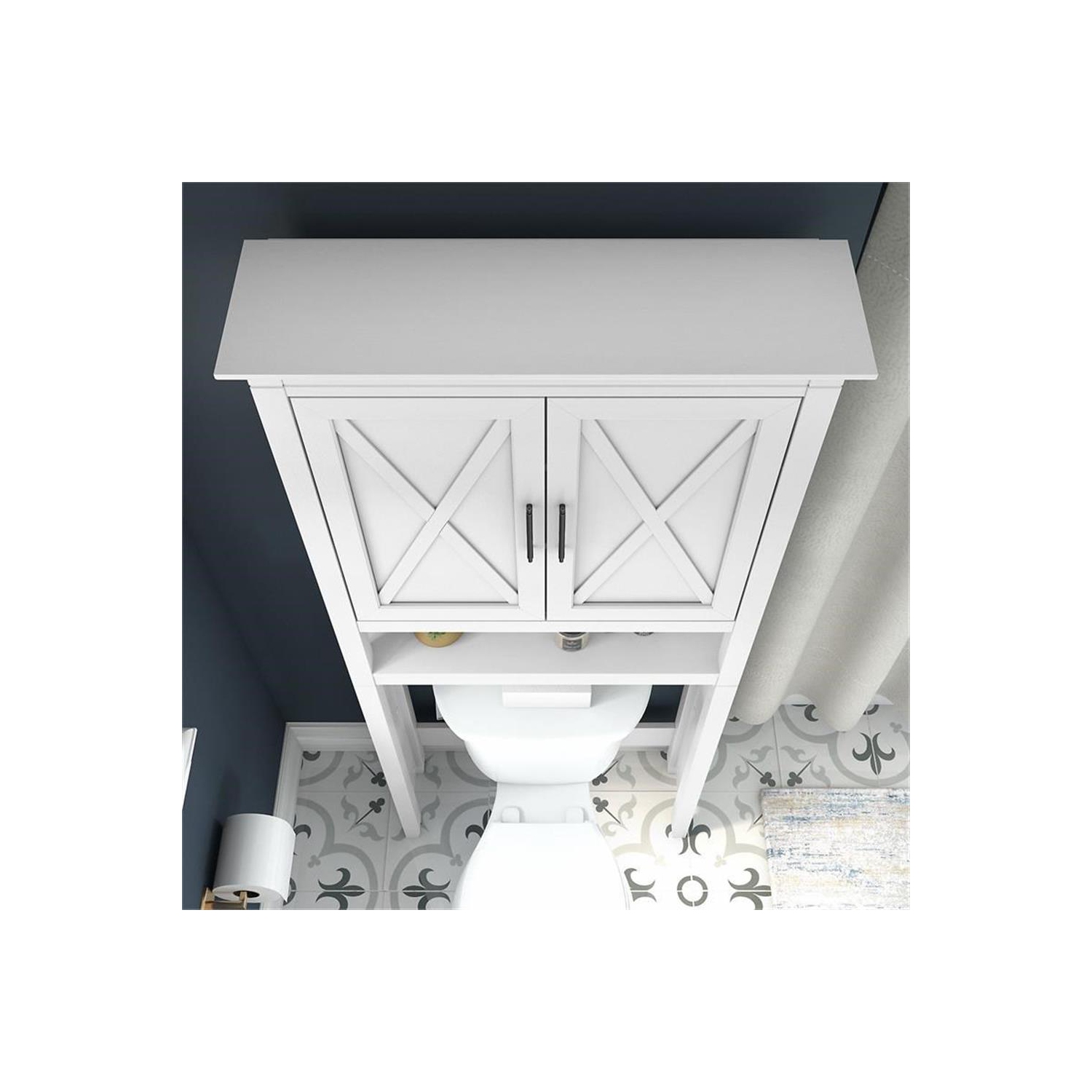 Key West Over The Toilet Storage Cabinet in White Ash - Engineered Wood