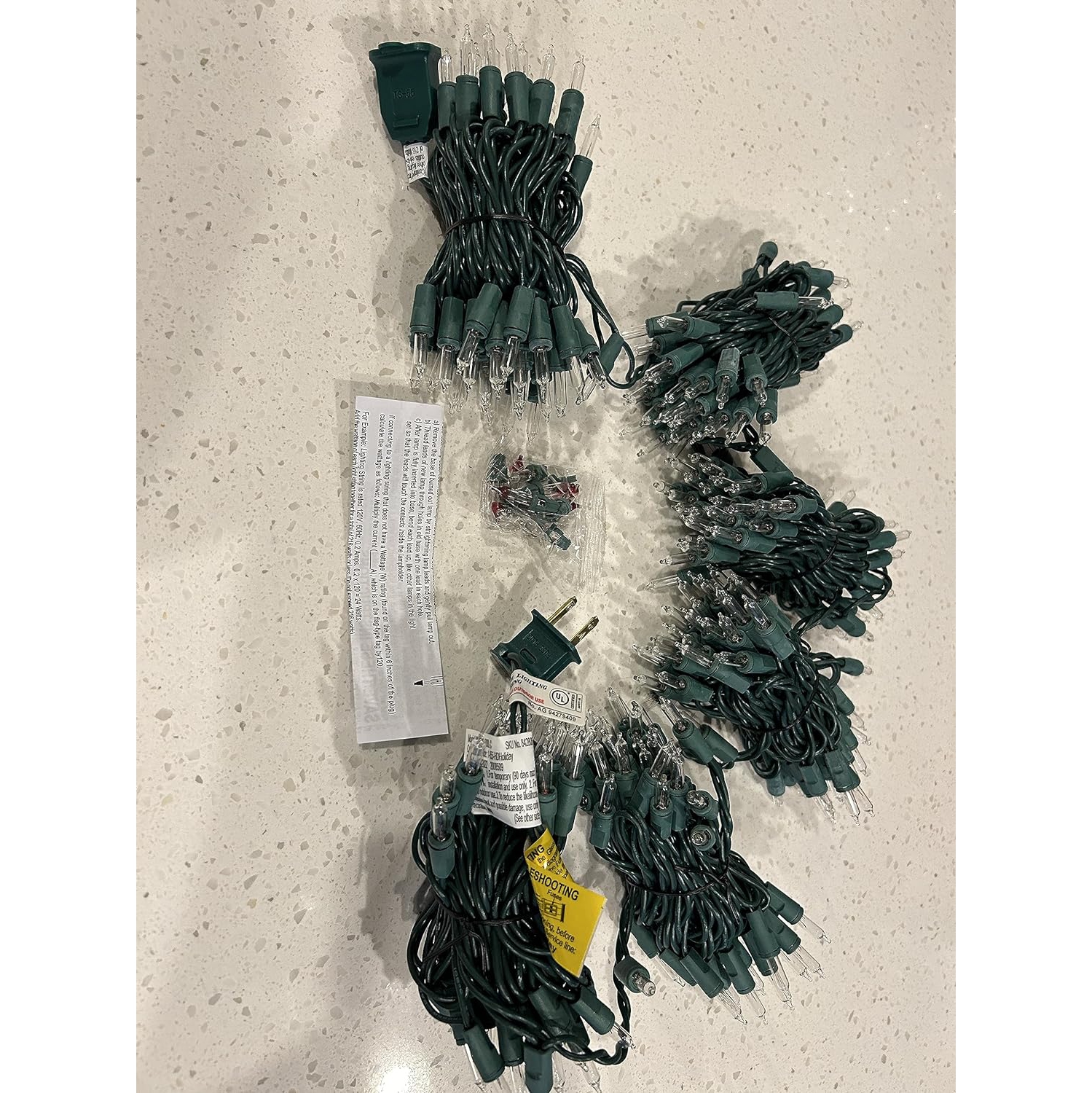 Mini jeu de lumières de Noël transparentes incandescentes Home Accents, 300 unités