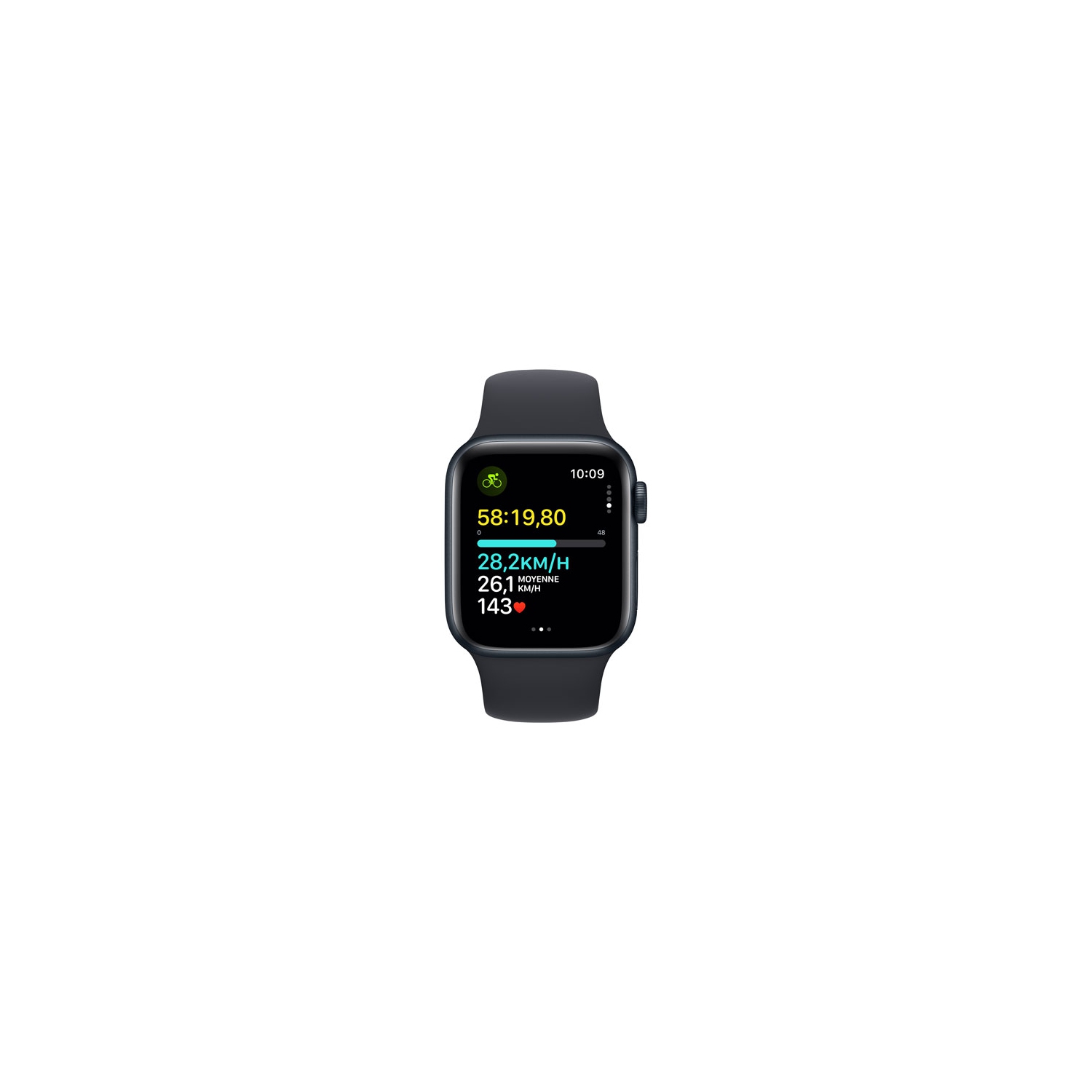 Refurbished - Apple Watch SE (GPS) 40mm Midnight Aluminum Case with Midnight Sport Band - Small / Medium