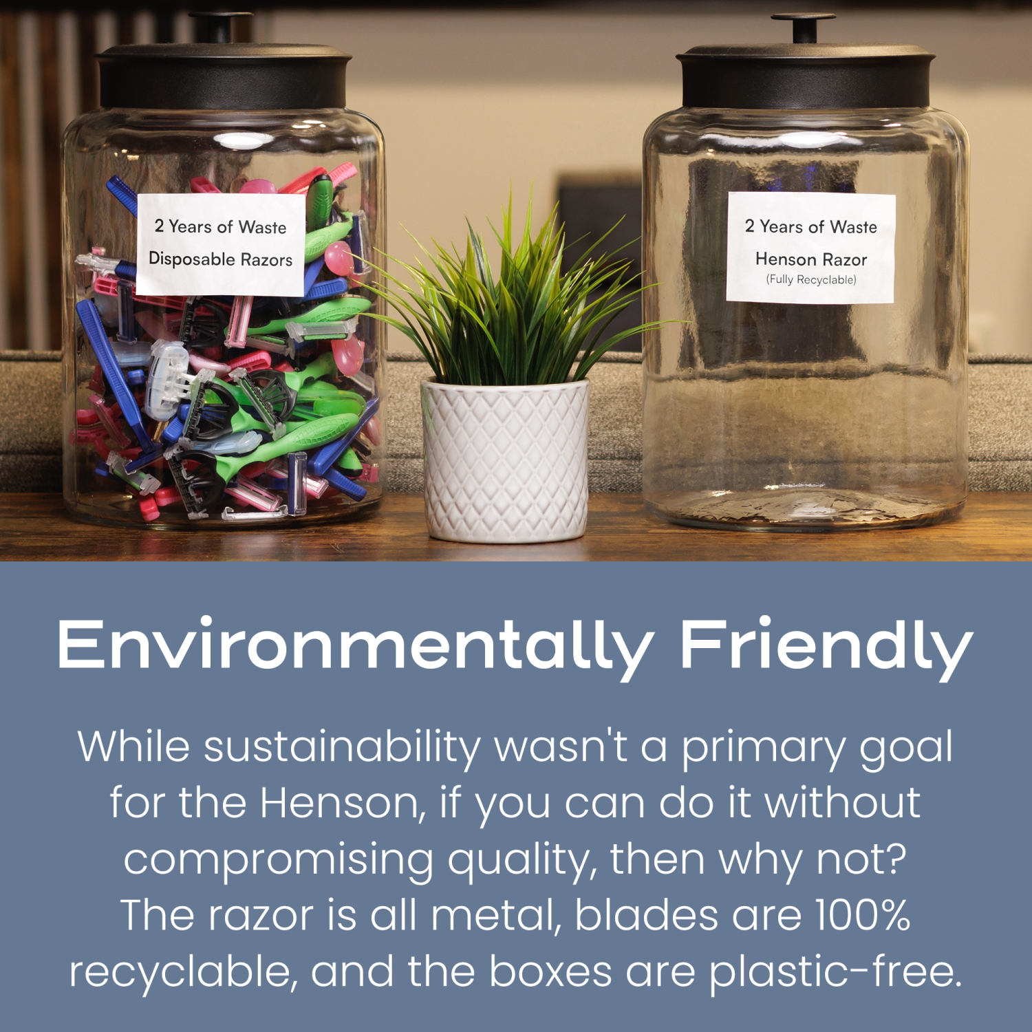 Henson Shaving AL13 in Copper - Mild + 100 Blades. Wet Shaver