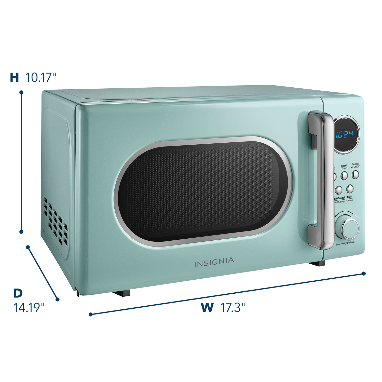 Insignia Retro 0.7 Cu. Ft. Retro Compact Microwave - Mint - Only at Best Buy