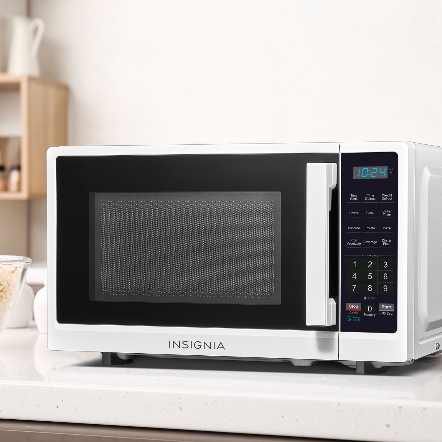 Insignia 0.7 Cu. Ft. Compact Microwave - White - Only at Best Buy