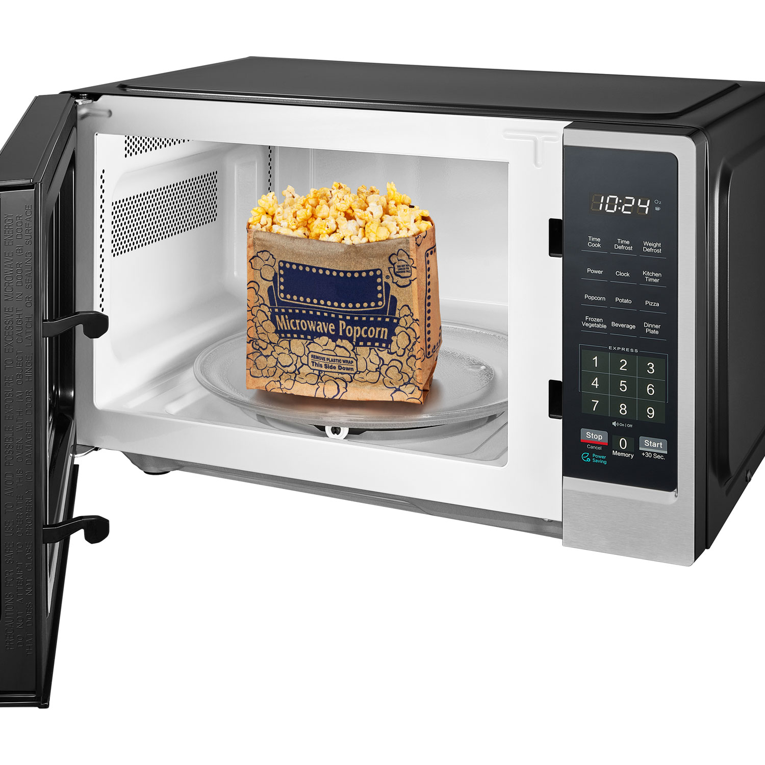 Insignia 0.9 Cu. Ft. Compact Countertop Microwave - Stainless Steel - Only at Best Buy