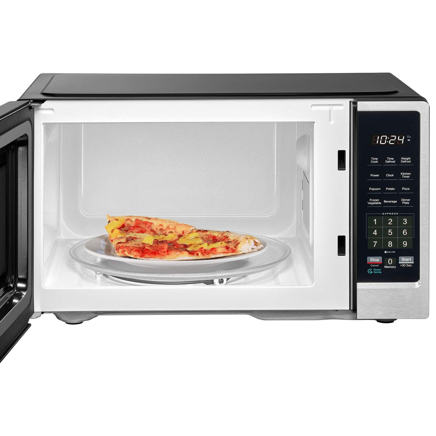 Insignia 0.9 Cu. Ft. Compact Countertop Microwave - Stainless Steel - Only at Best Buy