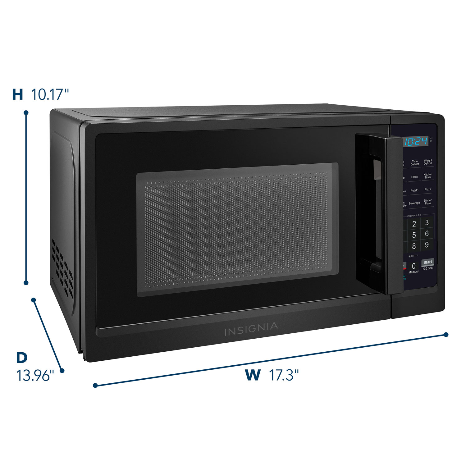 Insignia 0.7 Cu. Ft. Compact Microwave - Black - Only at Best Buy