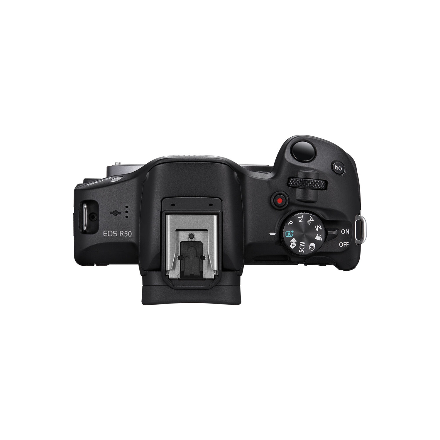 Appareil photo sans miroir EOS R50 de Canon avec objectif 18-45&nbsp;mm, carte 64&nbsp;Go, sac et plus encore