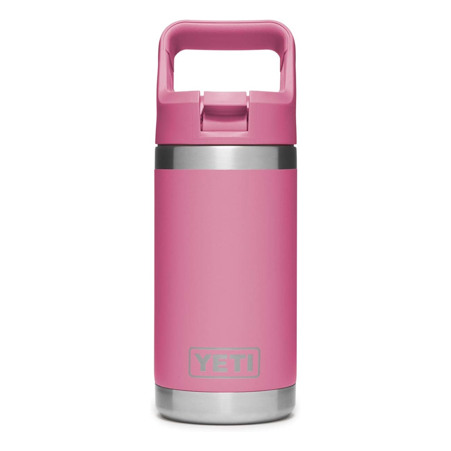 YETI Rambler Jr. 12 oz Kids Bottle, with Straw Cap, Harbor Pink